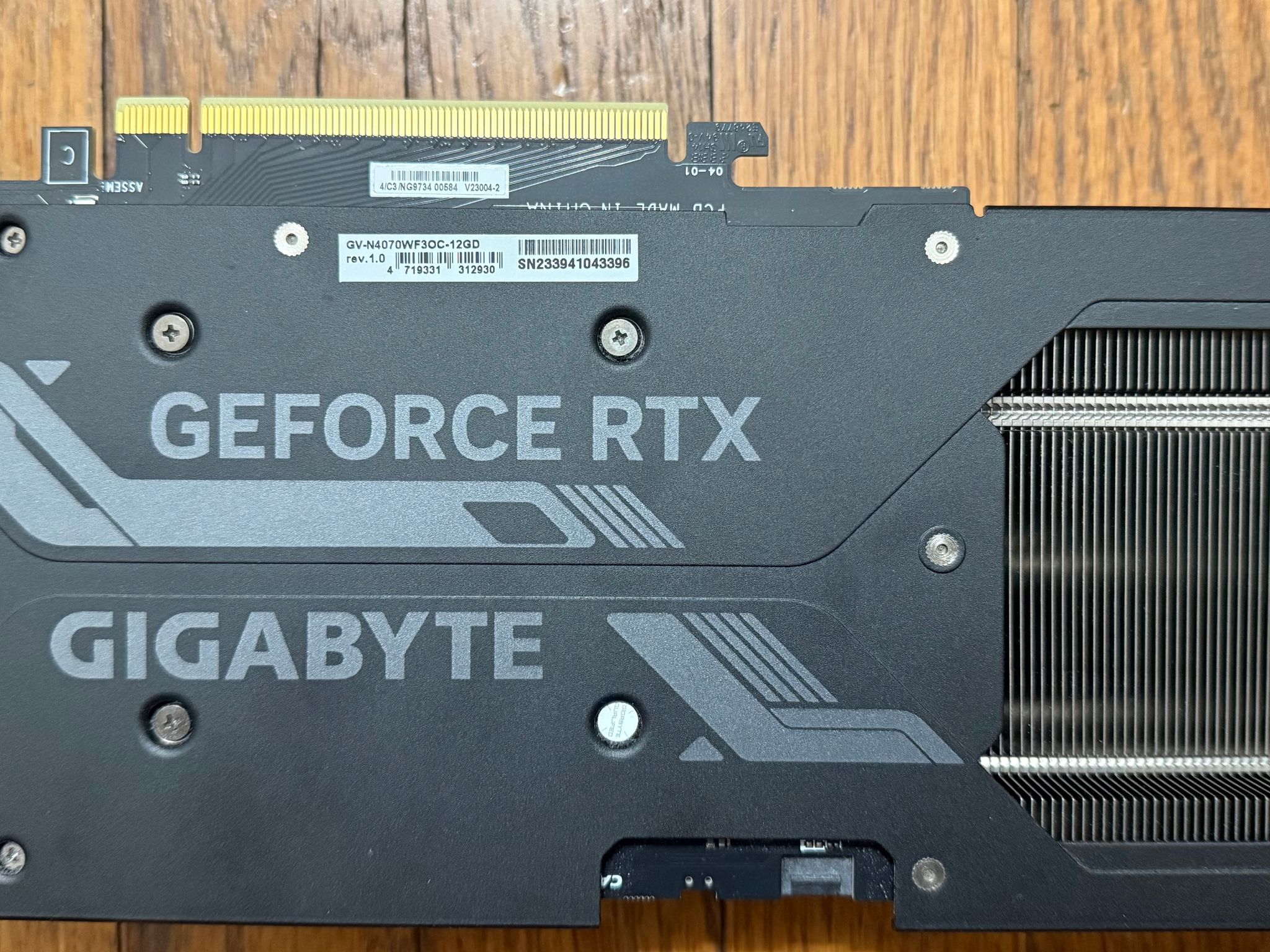 Gigabyte Windforce 4070 12GB