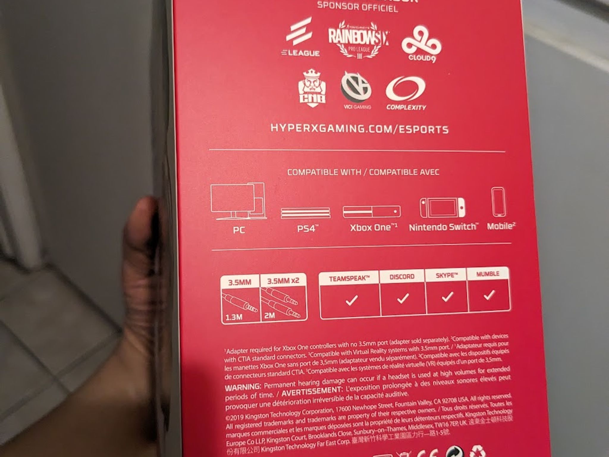 BNIB HyperX Cloud Alpha Wired Gaming Headset, Black/Red