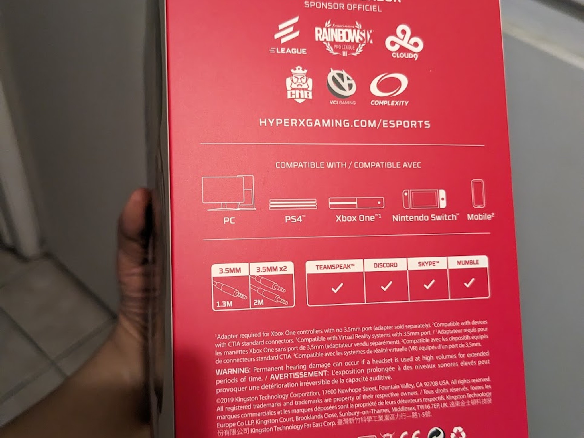 BNIB HyperX Cloud Alpha Wired Gaming Headset, Black/Red