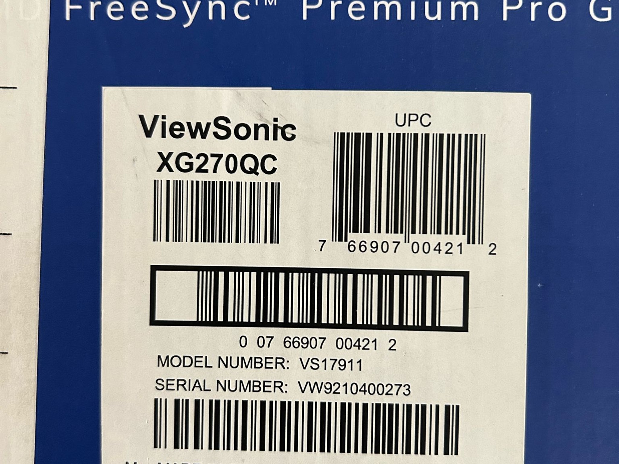 USED ViewSonic XG270QC