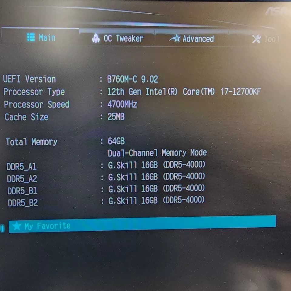 UPDATED BIOS ASROCK B760M-C WIFI DDR5 MATX MOTHERBOARD
