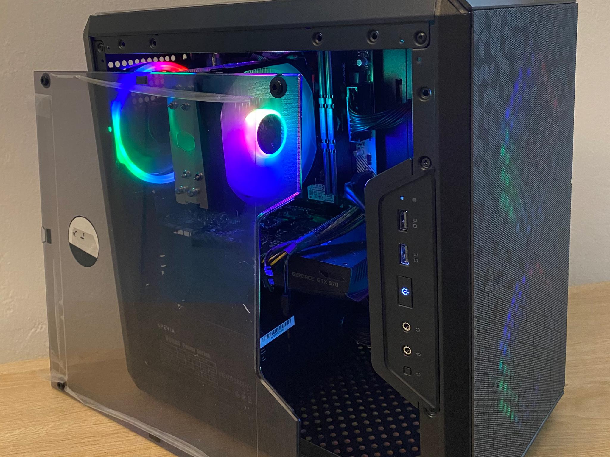 Gaming PC - GTX 970, Ryzen 7 2700X, M.2 SSD, HDD, 16GB DDR4, Windows 10, RGB, WiFi