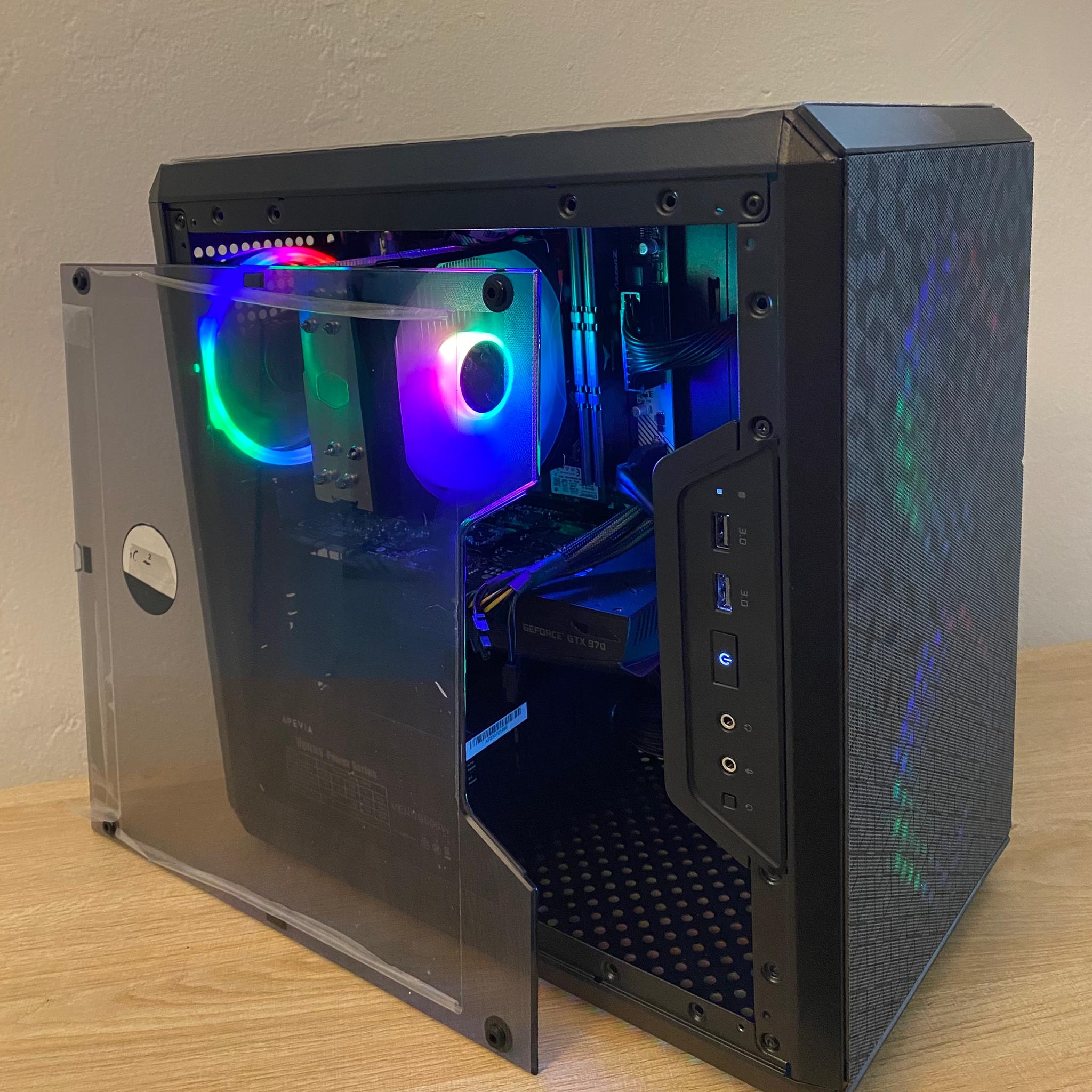 Gaming PC - GTX 970, Ryzen 7 2700X, M.2 SSD, HDD, 16GB DDR4, Windows 10, RGB, WiFi