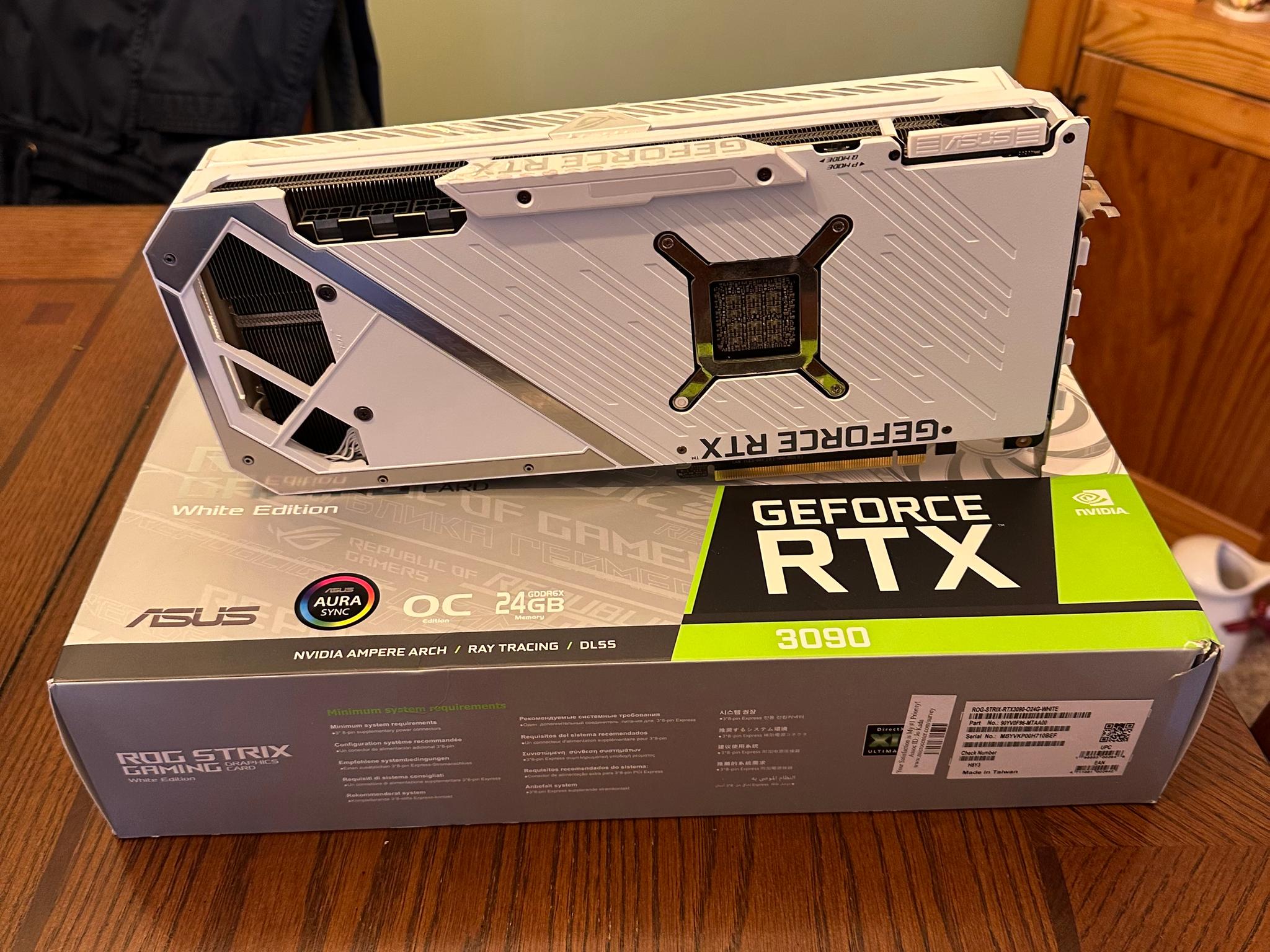 ASUS ROG STRIX NVIDIA GeForce RTX 3090- PCIe 4.0, 24GB GDDR6X WHITE