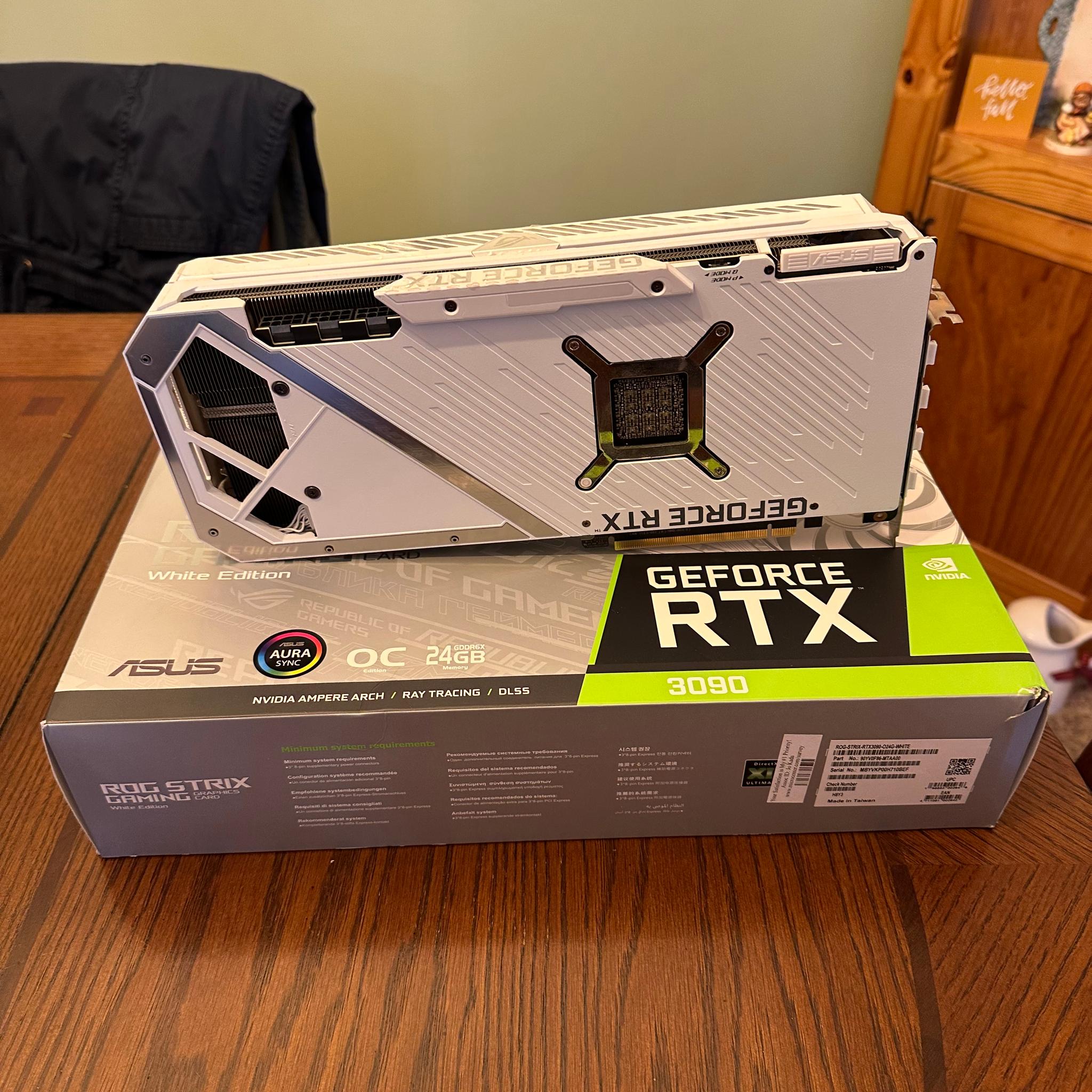 ASUS ROG STRIX NVIDIA GeForce RTX 3090- PCIe 4.0, 24GB GDDR6X WHITE