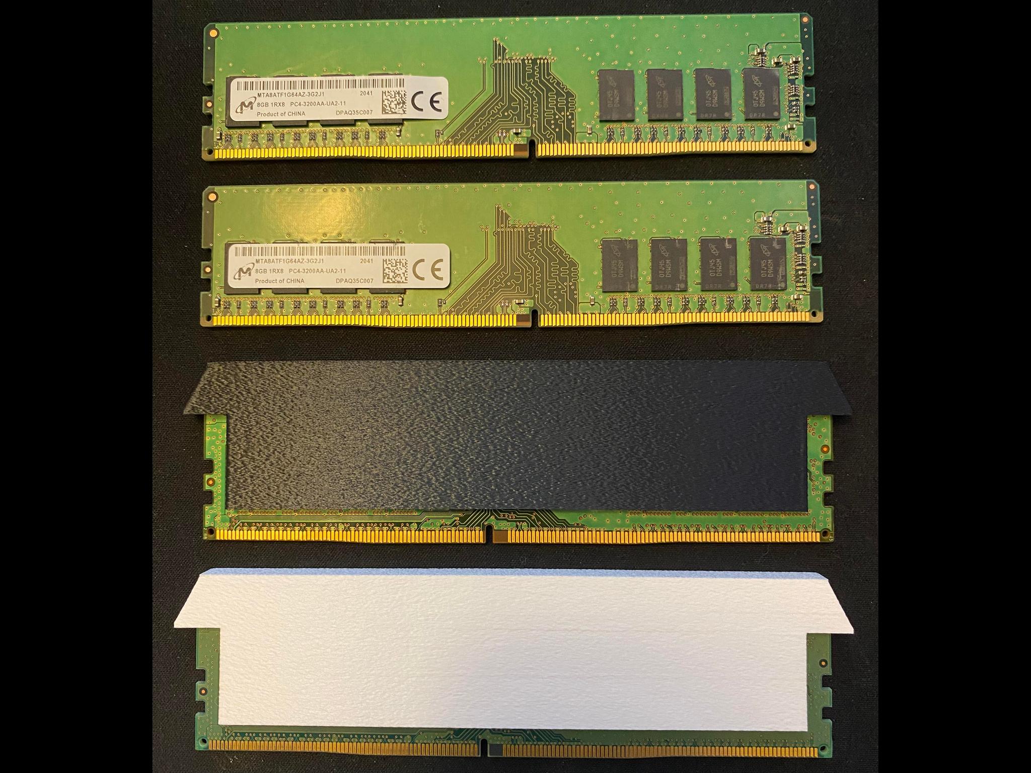 Micron 16GB DDR4 Memory 2x8GB 3200MT/s w/ 3D-Printed Cover