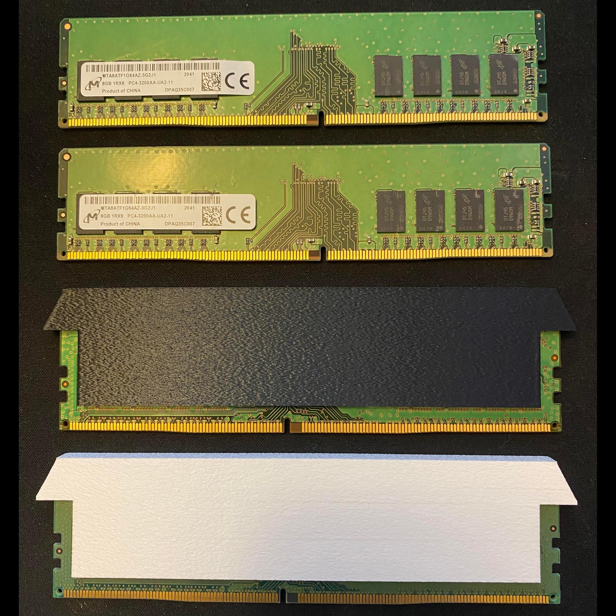 Micron 16GB DDR4 Memory 2x8GB 3200MT/s w/ 3D-Printed Cover