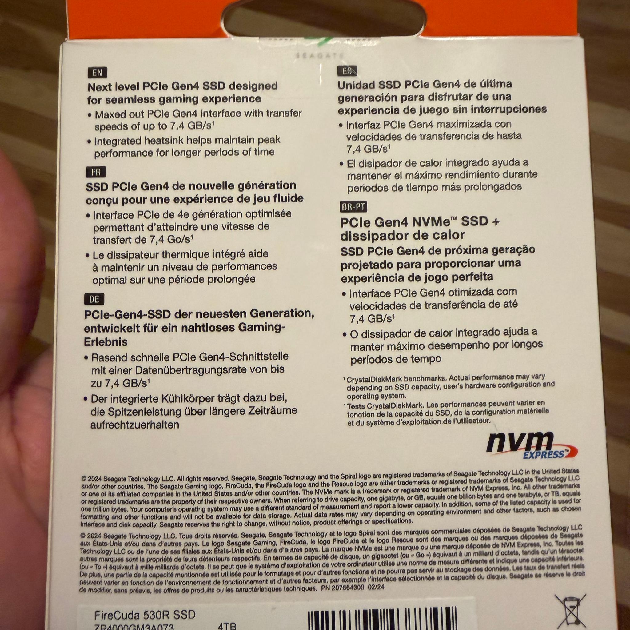 4tb Seagate 530R SSD