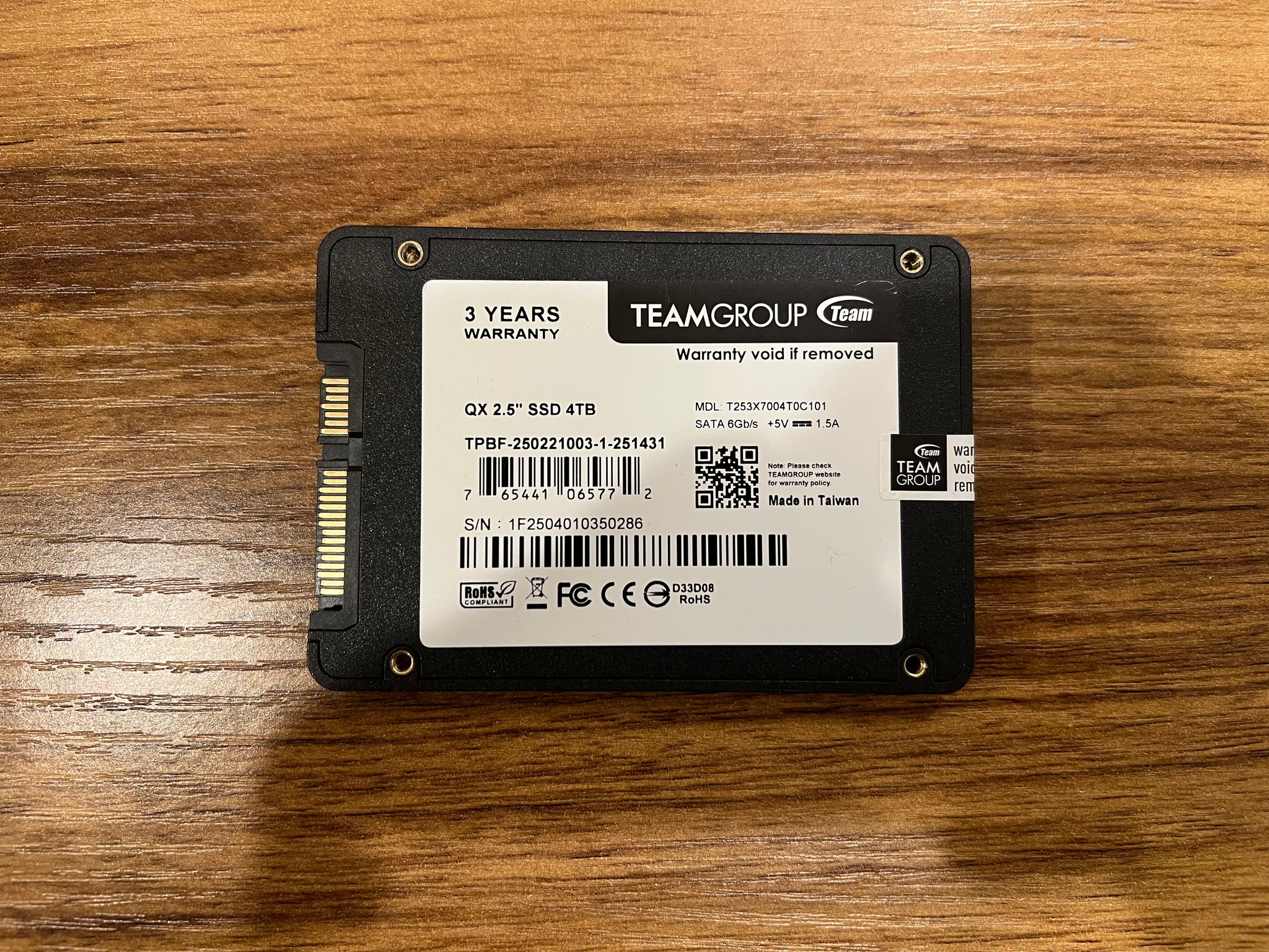 4TB Team Group QX 2.5" SATA III SSD
