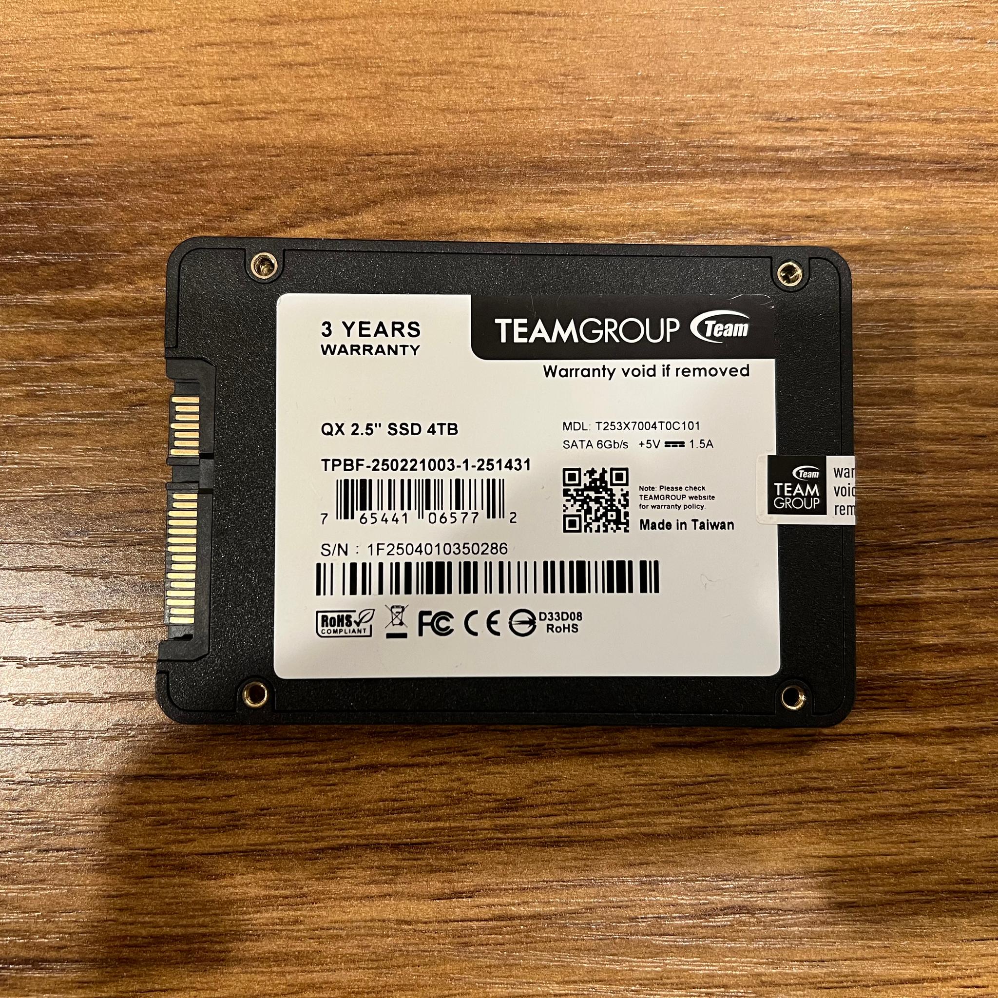 4TB Team Group QX 2.5" SATA III SSD