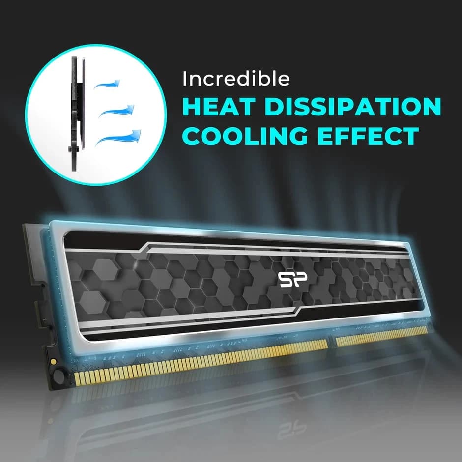 Silicon Power 16GB (2x8GB) DDR4 3200MHz Gaming RAM Desktop UDIMM w/ Heatsink