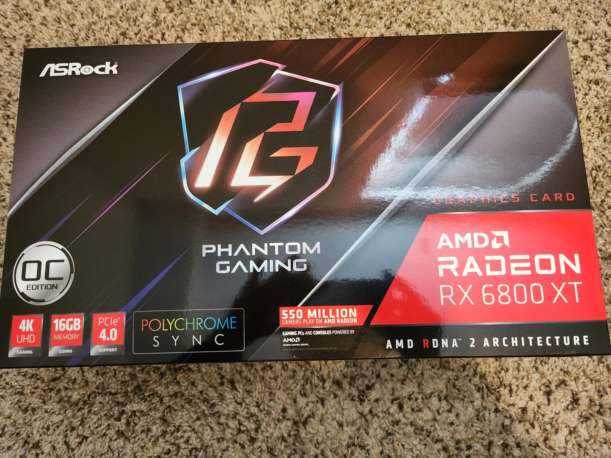 RX 6800 XT ASROCK Phantom Gaming 16GBs