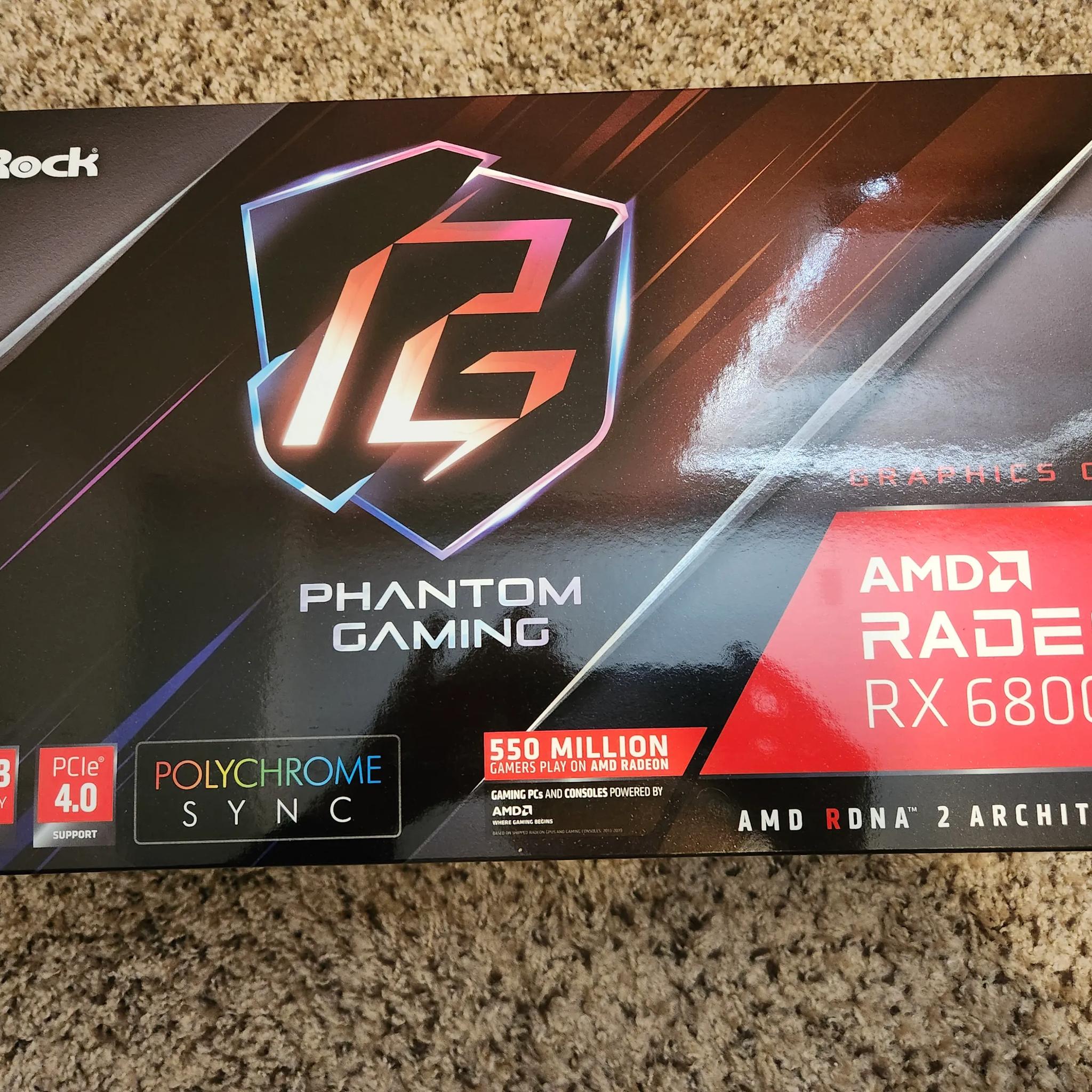 RX 6800 XT ASROCK Phantom Gaming 16GBs