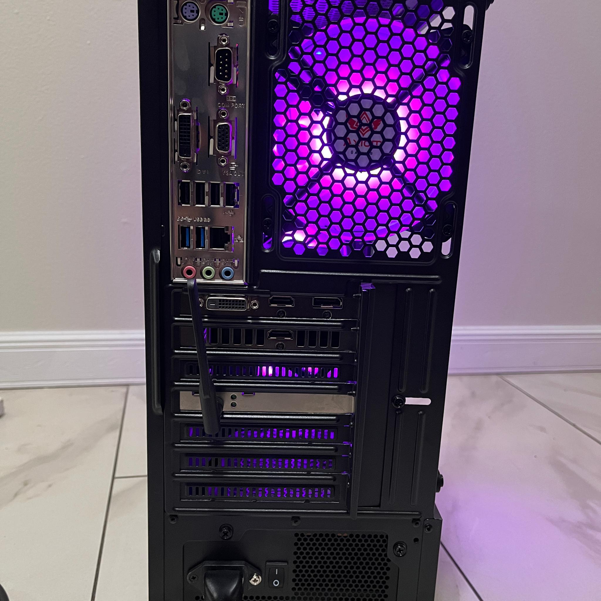 NVIDIA RTX 2060, Intel i5-6600, 12GB RAM, 870 GB Storage, RGB Gaming PC w/ RGB Remote & Wi-Fi