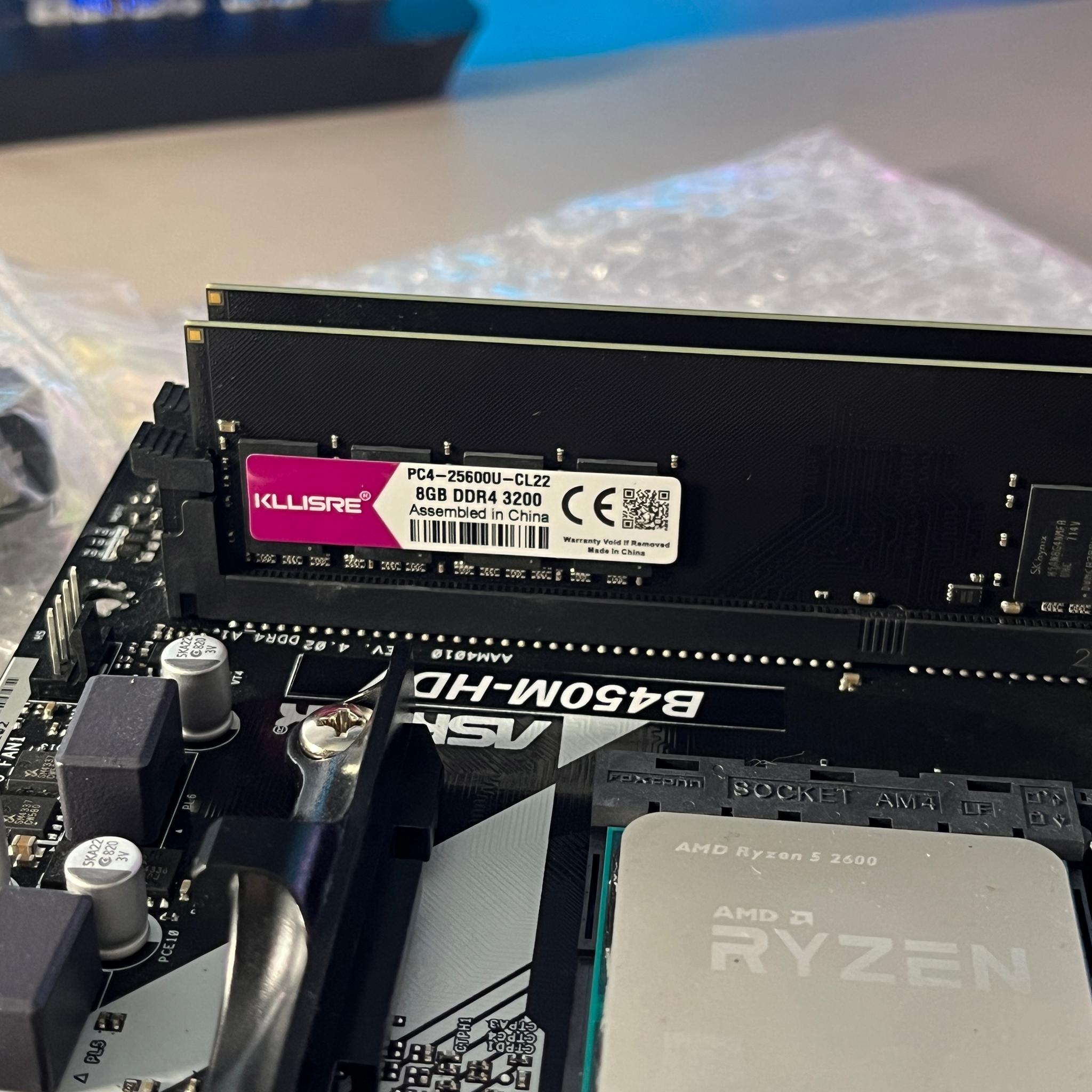 Combo! CPU RAM Motherboard & RGB Fans Ryzen 5 16GB RAM