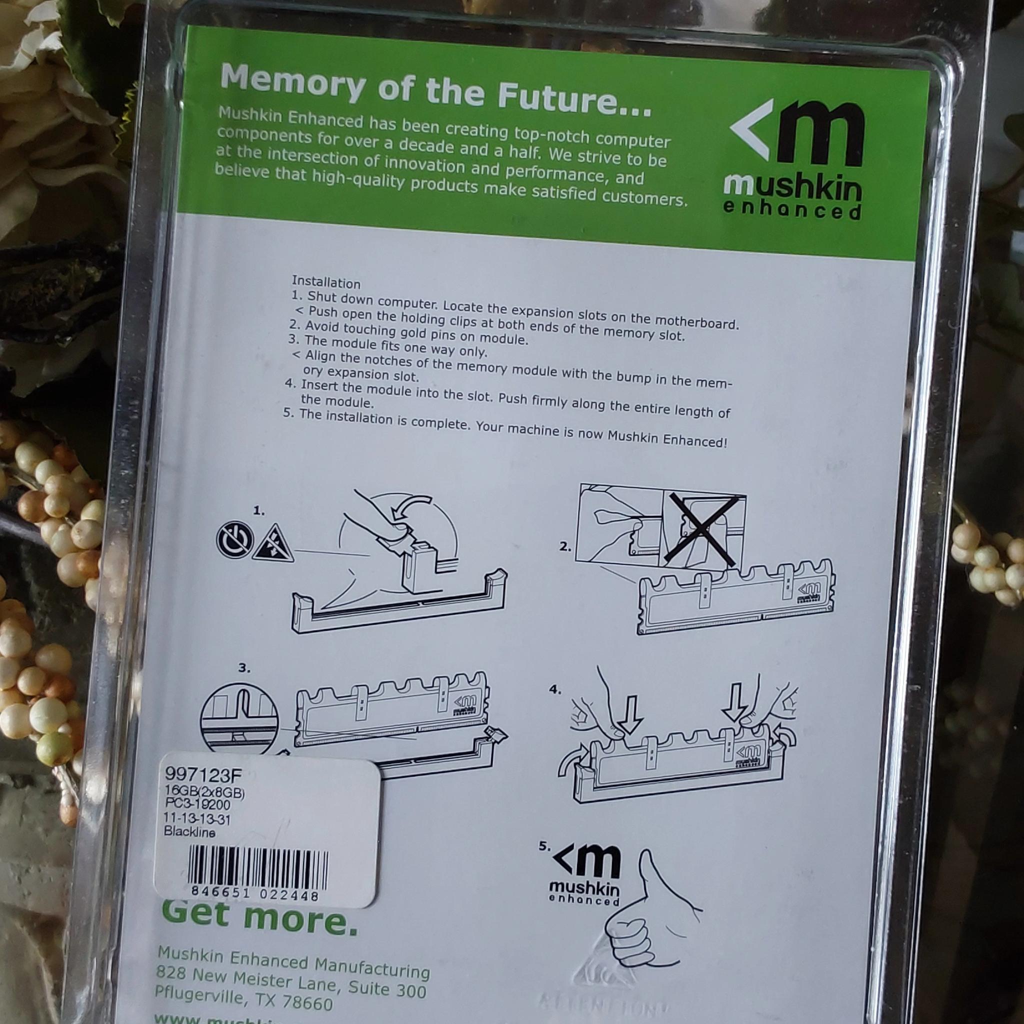 Mushkin Enhanced Blackline 16GB (8 x 2) DDR3 2400 (PC3 19200) Desktop Memory Model 997123F