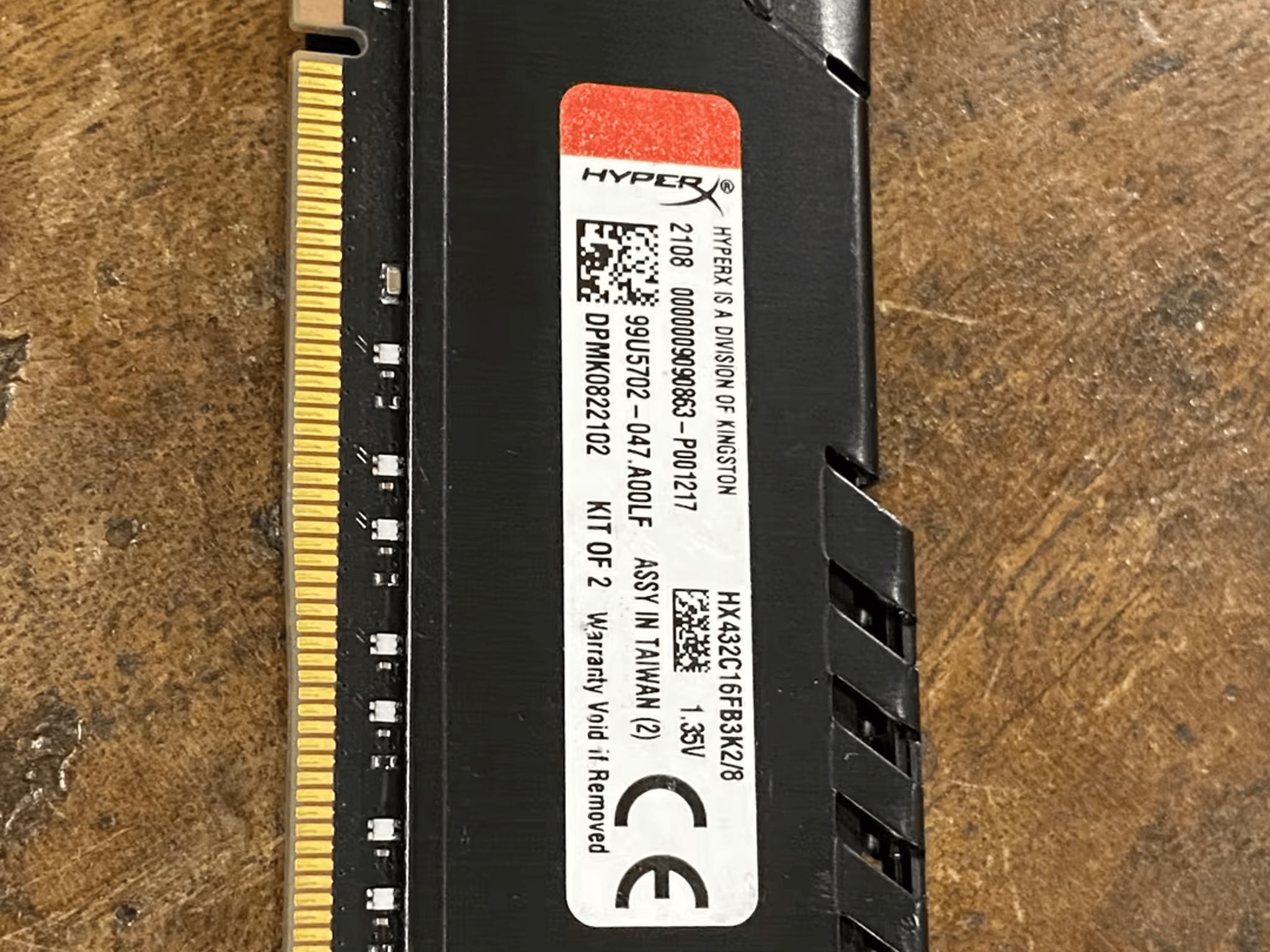 Budget RAM 3200MHz HyperX Fury 2 x 4GB