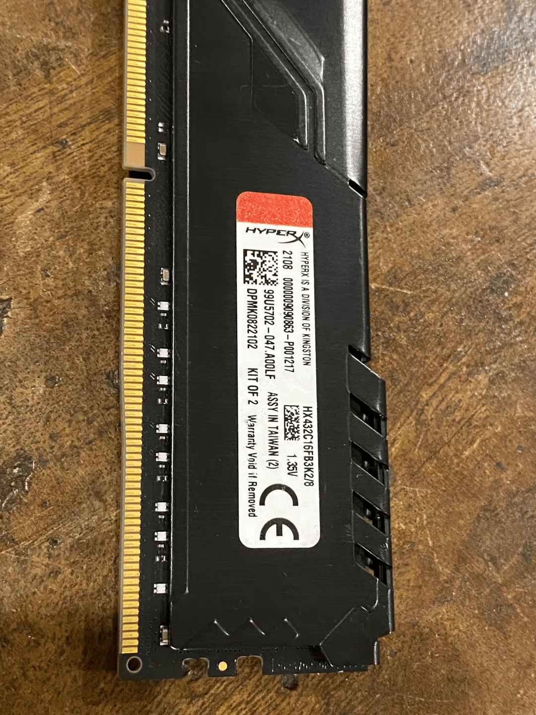 Budget RAM 3200MHz HyperX Fury 2 x 4GB