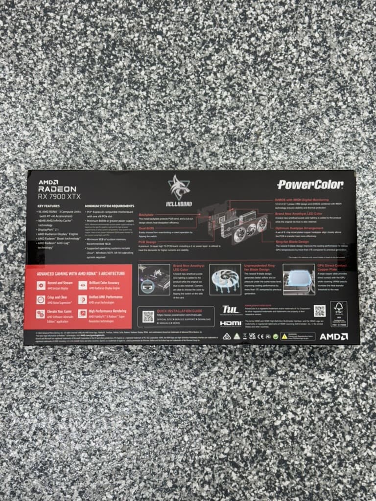 PowerColor Hellhound AMD Radeon RX 7900 XTX OC 24GB GDDR6 Graphics Card