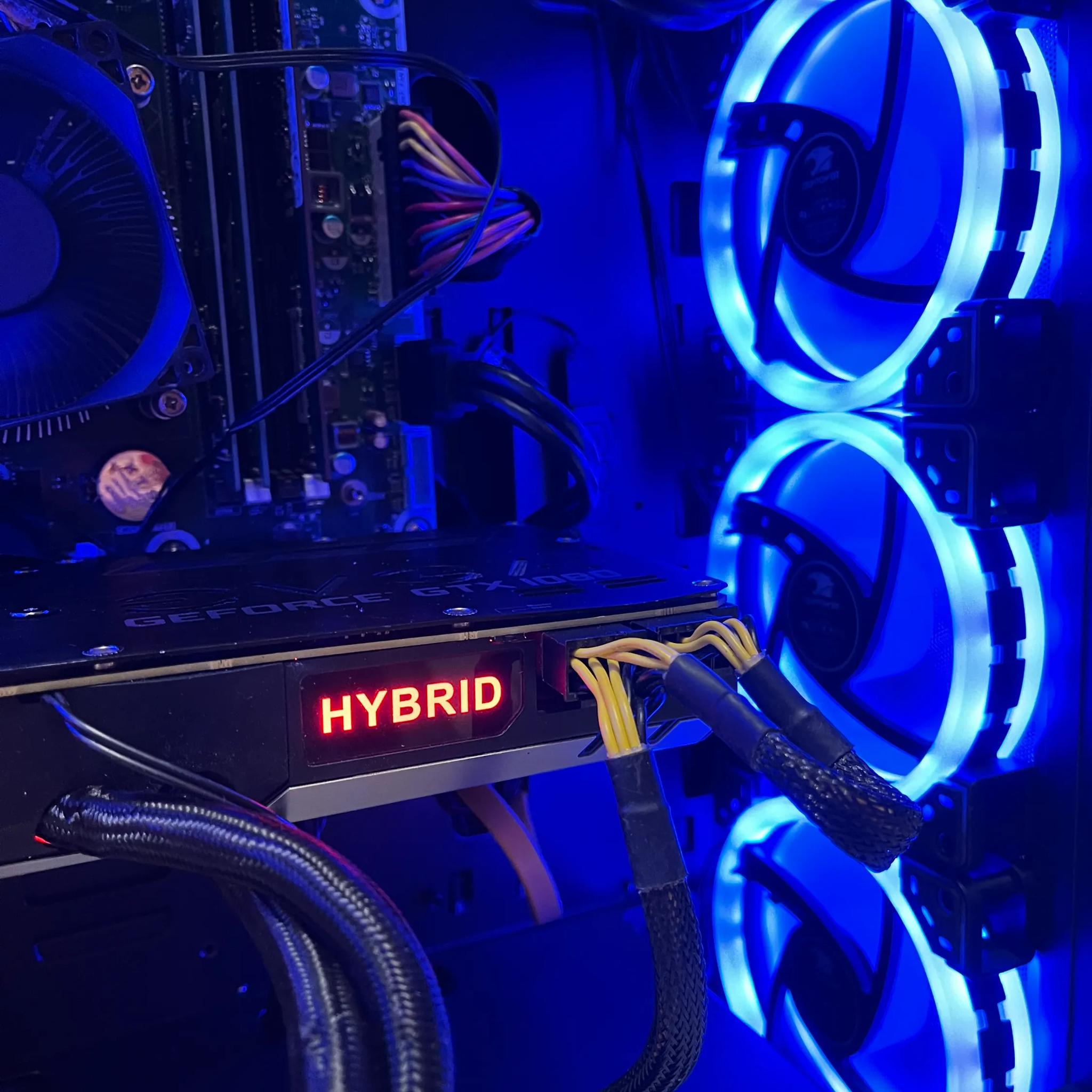 🟠🔥NVIDIA GTX 1080, Intel i7-8700, 16GB RAM, 1.6 TB Storage, High Performance Gaming PC w/ RGB Remote