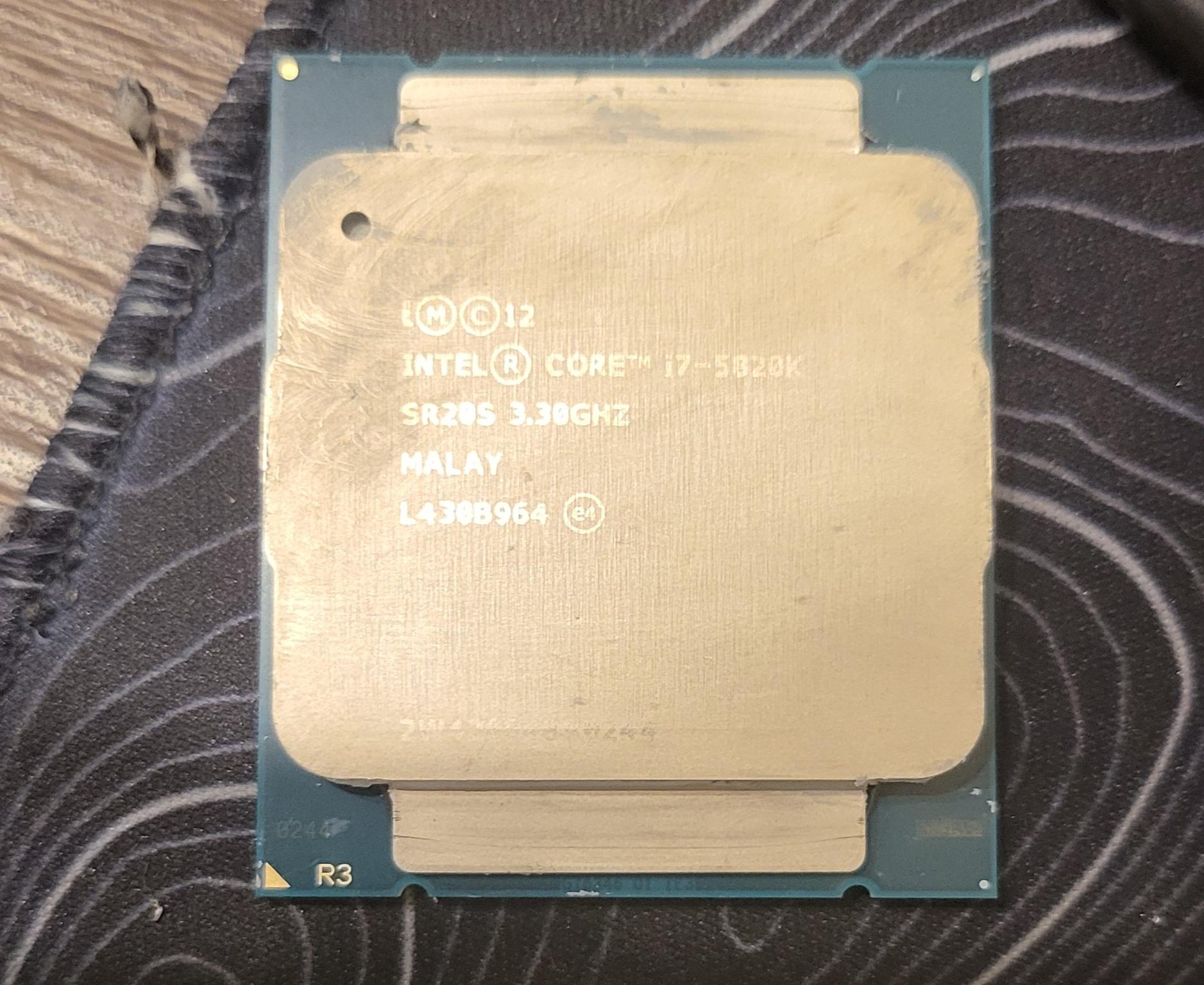 Intel Core i7-5820k, 6 core 12 thread, 3.3ghz, LGA 2011-V3