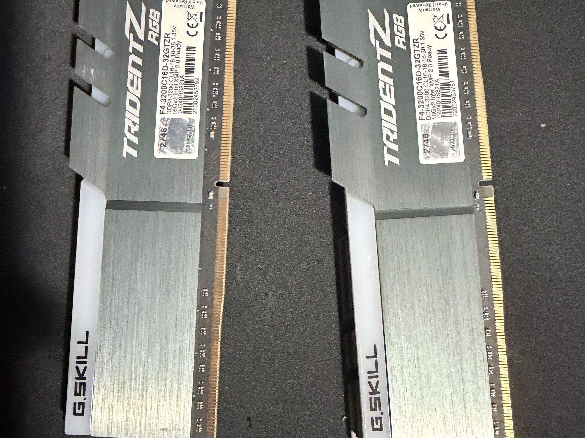 G.SKILL Trident Z RGB Series DDR4 RAM 32GB (2x16GB) Intel AMD Desktop Memory RAM