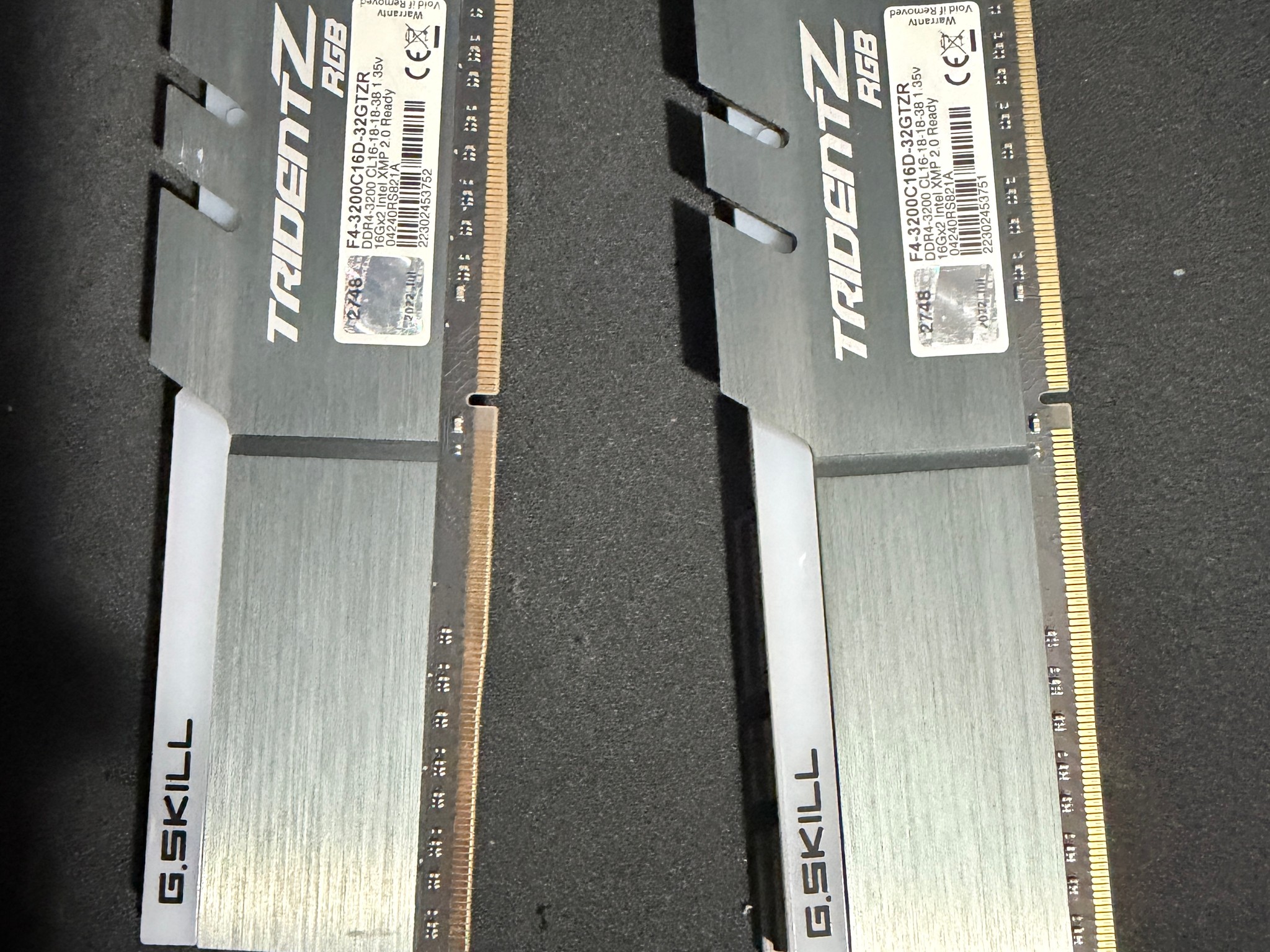G.SKILL Trident Z RGB Series DDR4 RAM 32GB (2x16GB) Intel AMD Desktop Memory RAM