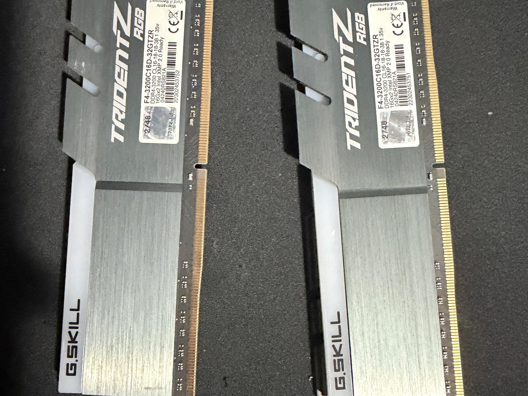 G.SKILL Trident Z RGB Series DDR4 RAM 32GB (2x16GB) Intel AMD Desktop Memory RAM