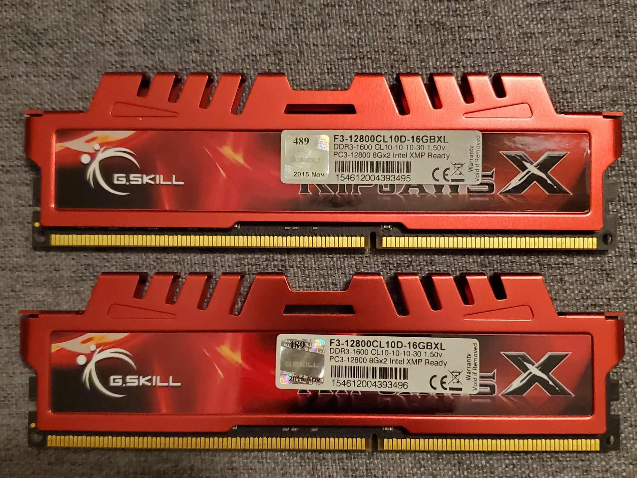 G.Skill 16 GB (2x8GB) DD3-1600 CL10 Memory RAM