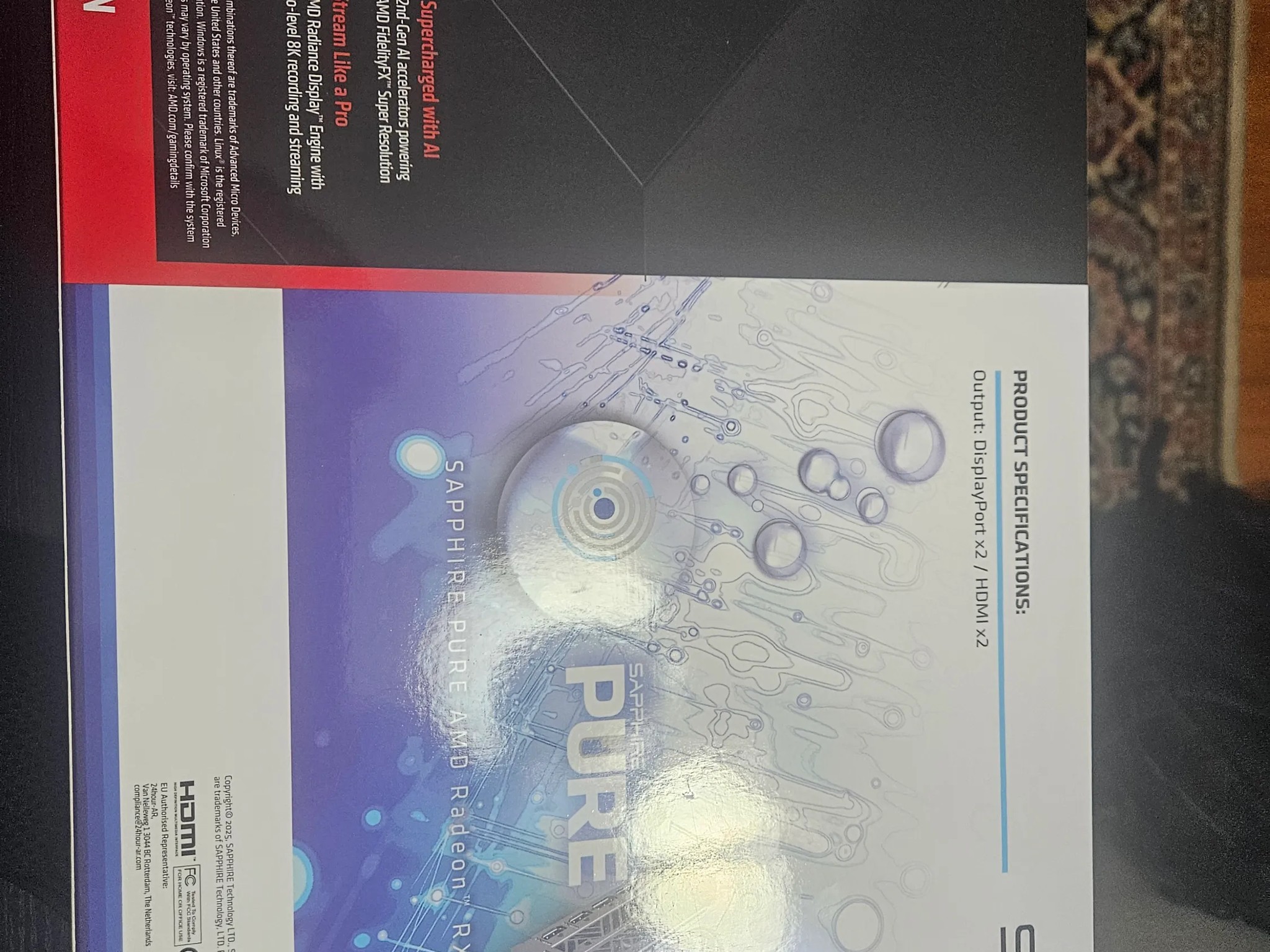 AMD Radeon RX 9070 XT 16GB, SAPPHIRE PURE, WHITE, Lightly used ( 1 month )