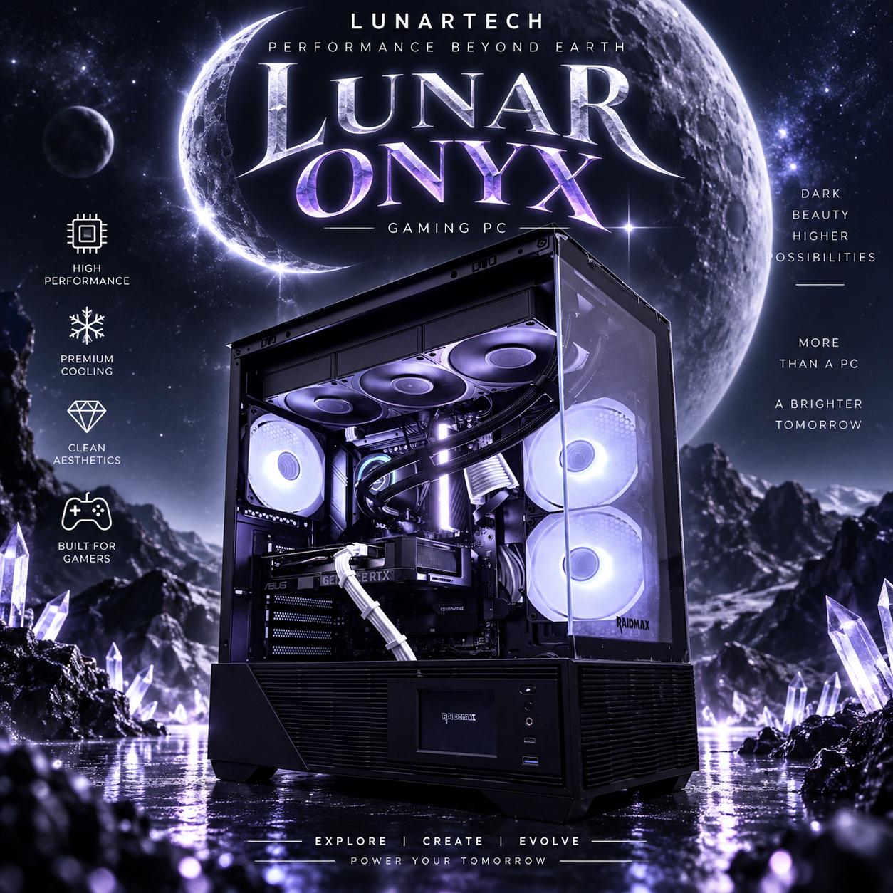 🌕"Lunar Onyx"⚫️ | 1440p Gaming | Ryzen 7 7700X | RTX 4060 | 16GB DDR5 | 1TB SSD | Free Shipping