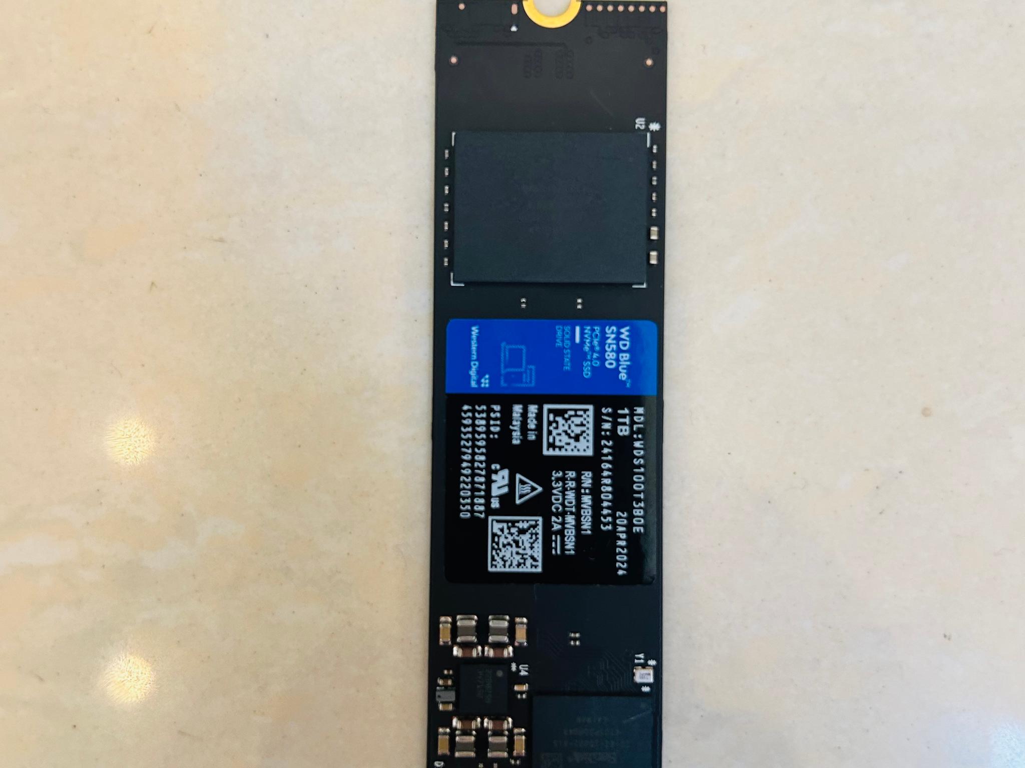 western digital 1 tb PCLe 4.0 NVMe