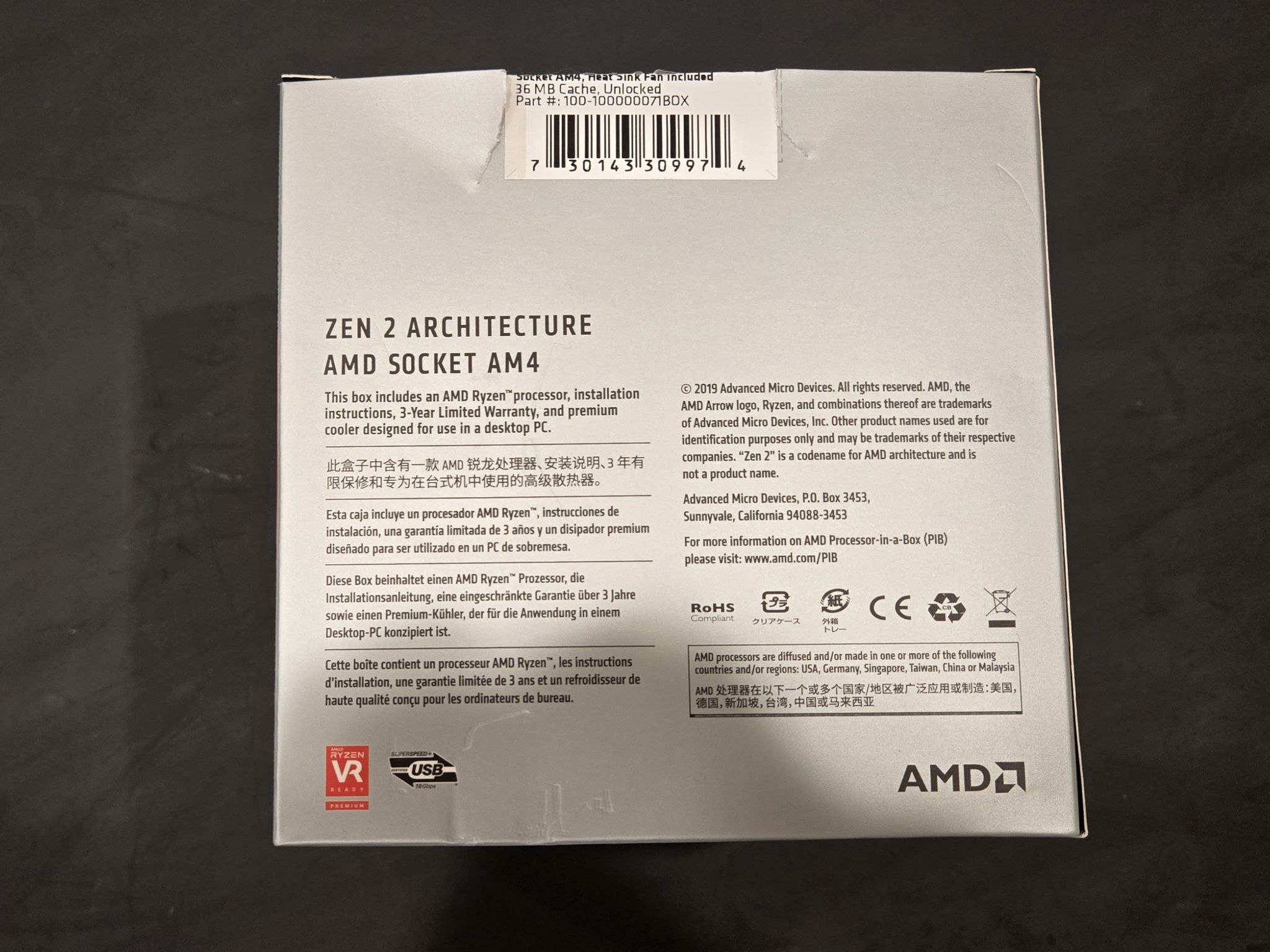AMD Ryzen 7 3700X 8-Core, 16-Thread Unlocked Desktop Processor (AM4 Socket)
