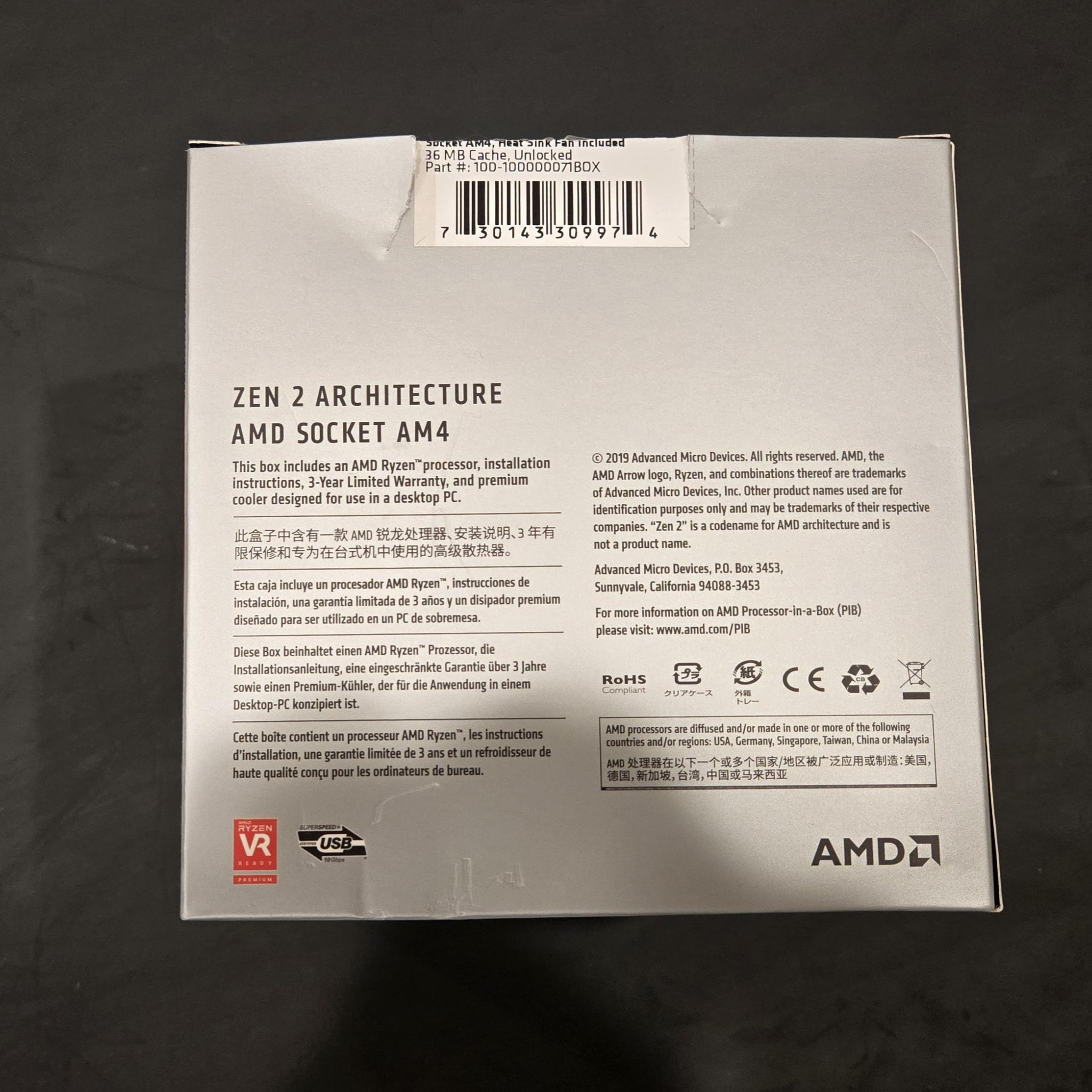 AMD Ryzen 7 3700X 8-Core, 16-Thread Unlocked Desktop Processor (AM4 Socket)