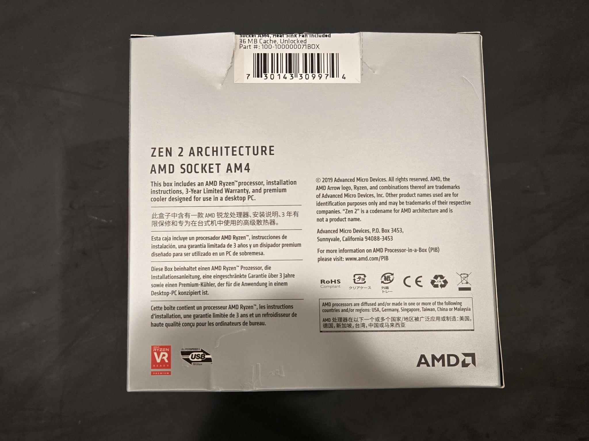 AMD Ryzen 7 3700X 8-Core, 16-Thread Unlocked Desktop Processor (AM4 Socket)