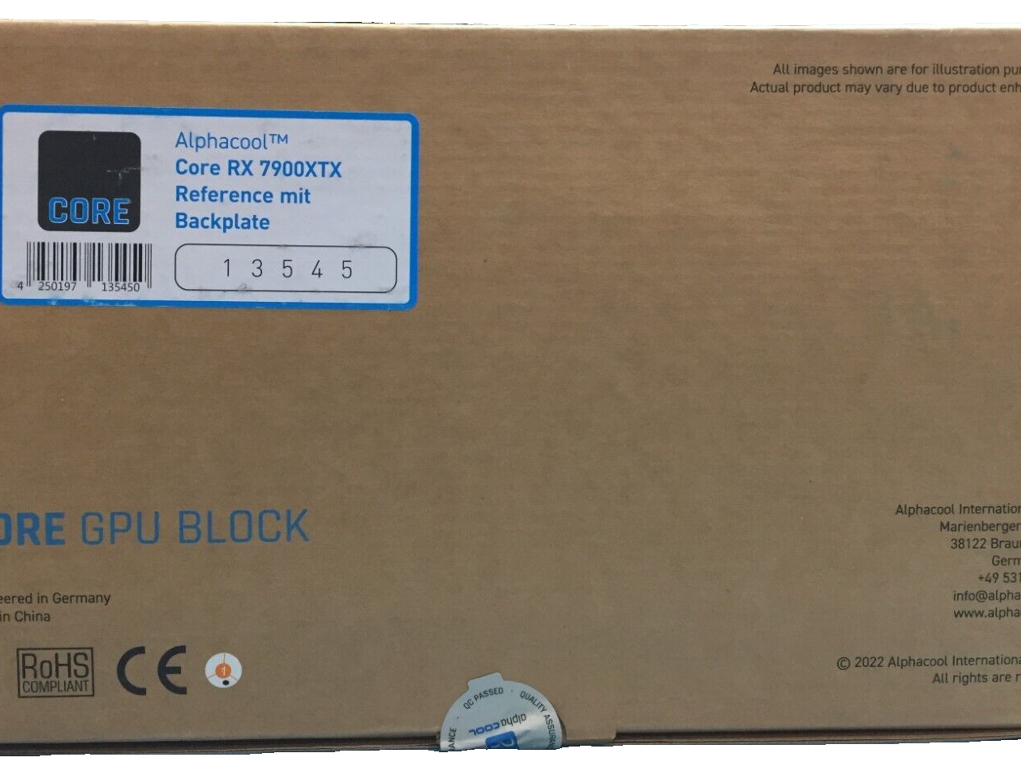 Alphacool Core RX 7900XTX Reference mit Backplate 13545