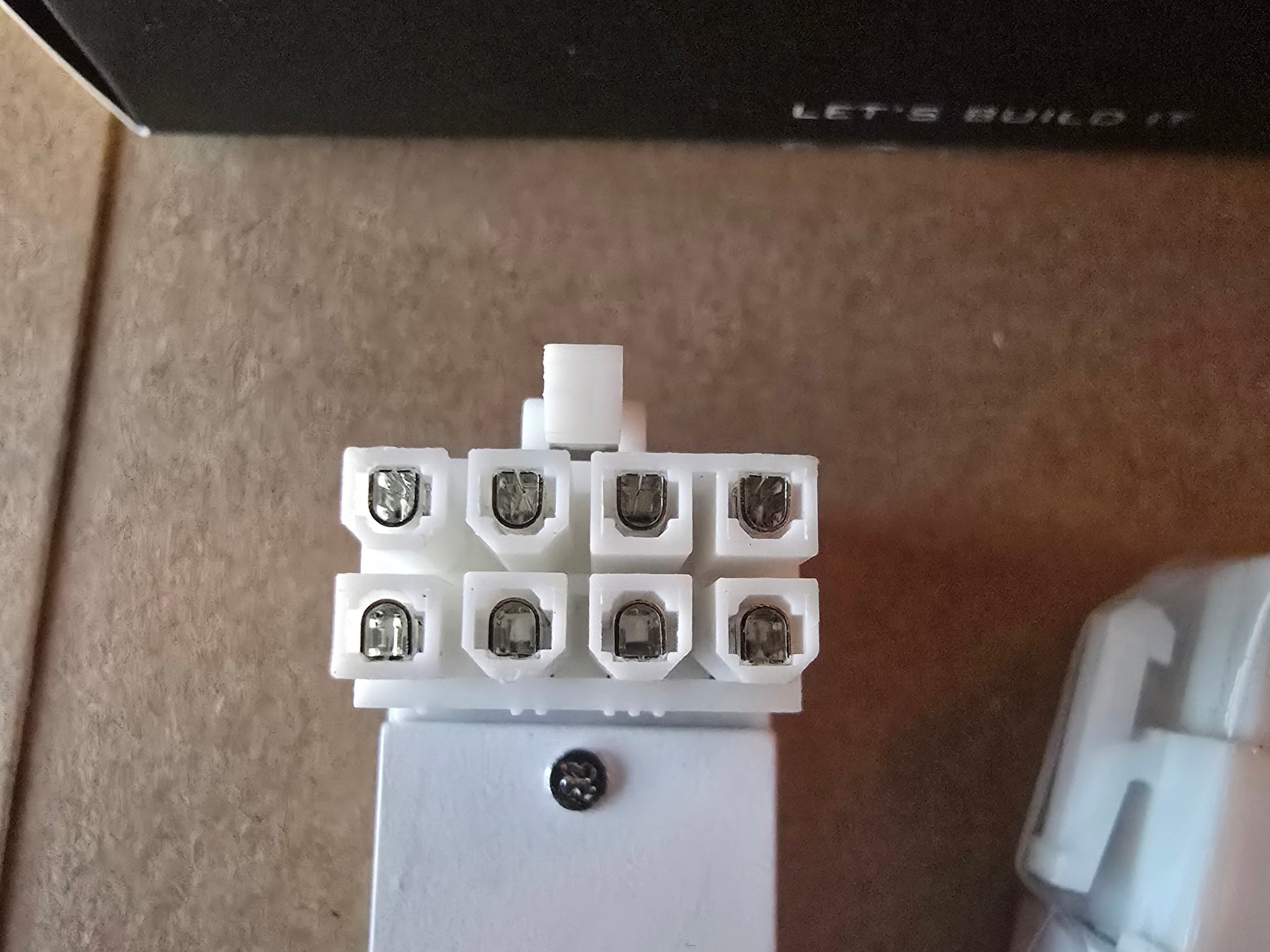 8-Pin PCIe GPU Power Adapter 90-Degree Angled Connector Aluminum White RVS 2 pack