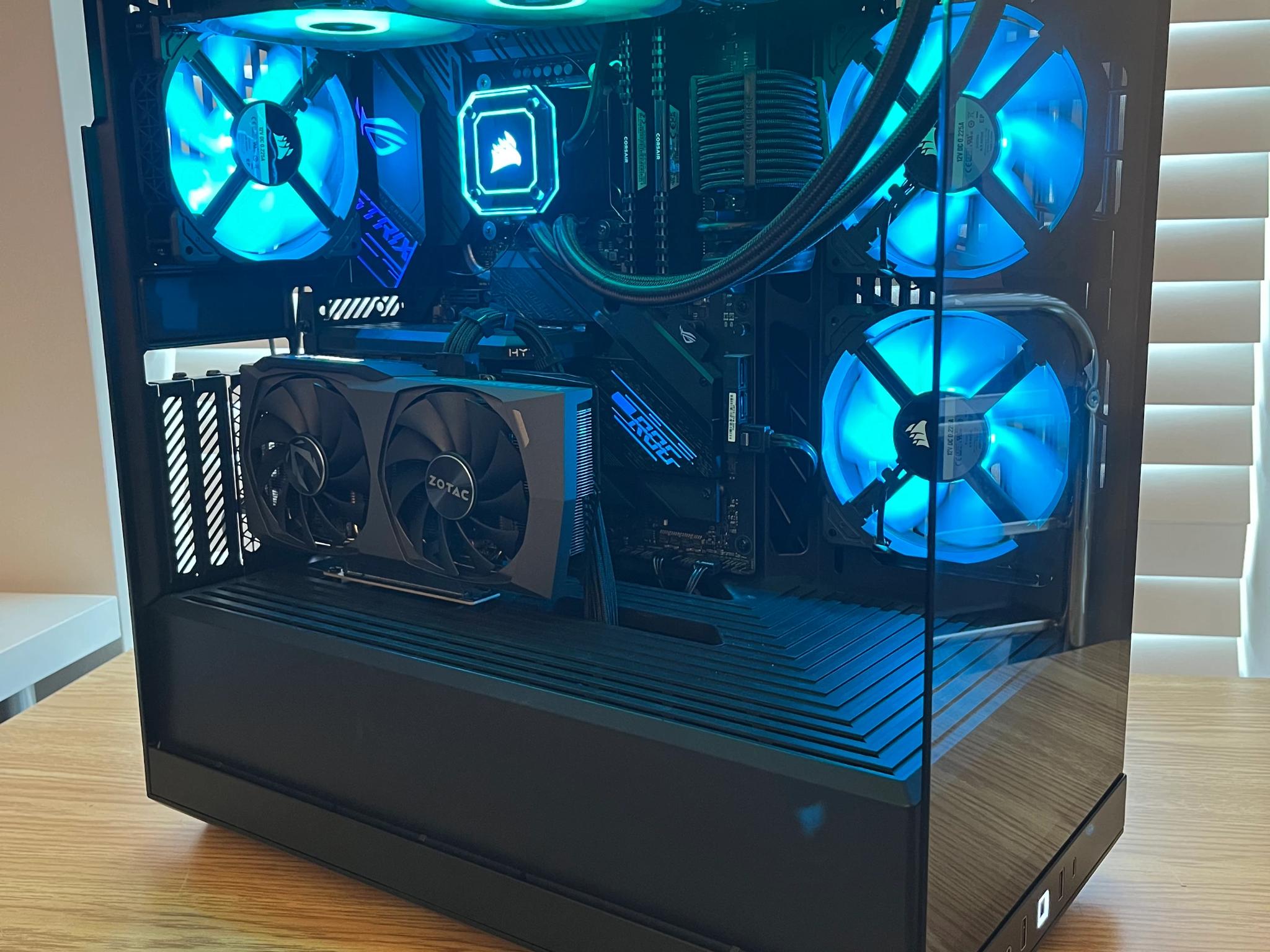 🔥⚫Black RGB Gaming PC | i7-10700K | RTX 3060TI | 32GB DDR4 | Wifi & BT⚫🔥