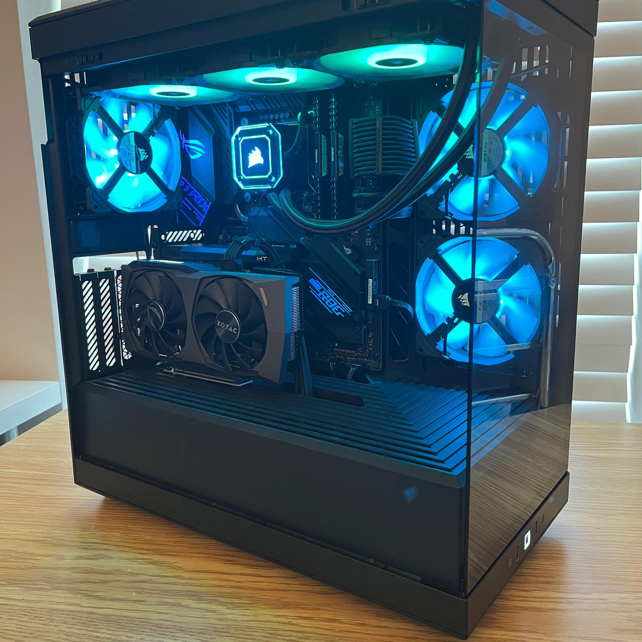 🔥⚫Black RGB Gaming PC | i7-10700K | RTX 3060TI | 32GB DDR4 | Wifi & BT⚫🔥