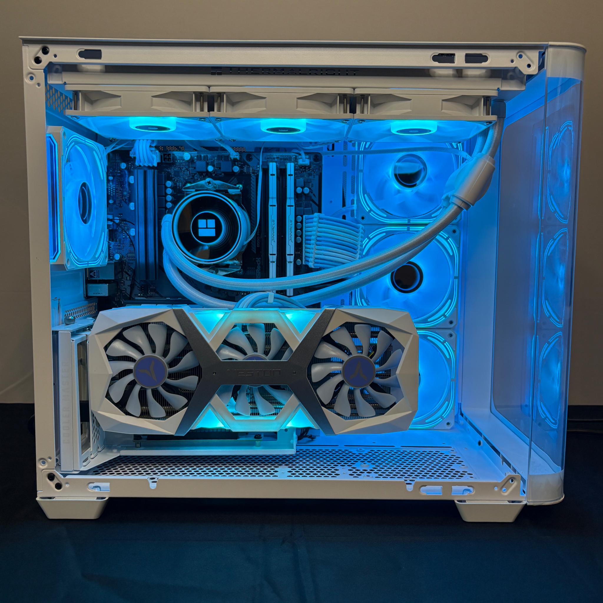 🤍 Aesthetic Gaming PC 💙 | Nvidia RTX 4060 Ti | Ryzen 7 5700X | 1TB SSD