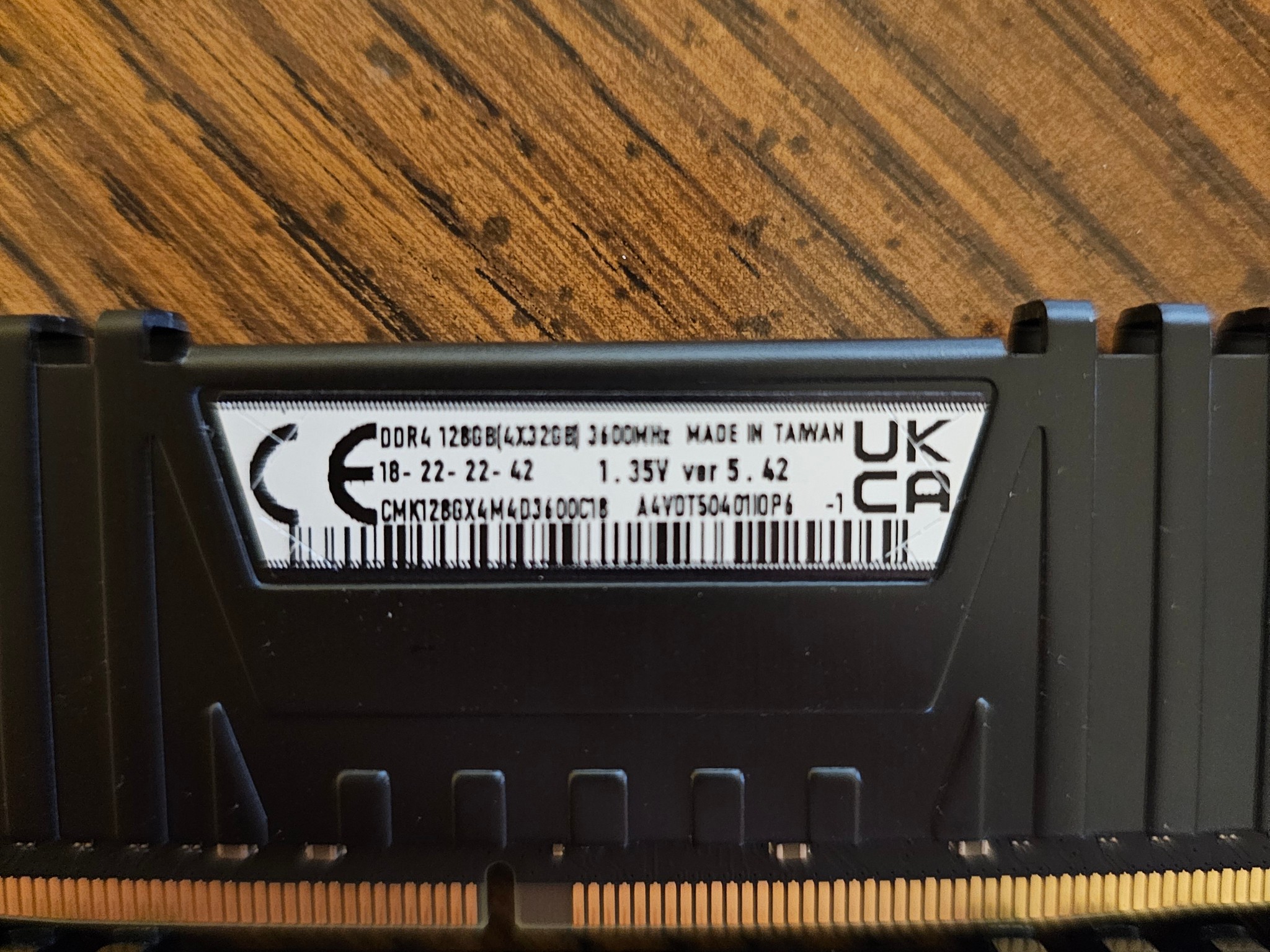 Corsair VENGEANCE LPX 128GB (4 x 32GB) DDR4 DRAM Up To 3600MHz C18 Memory Kit