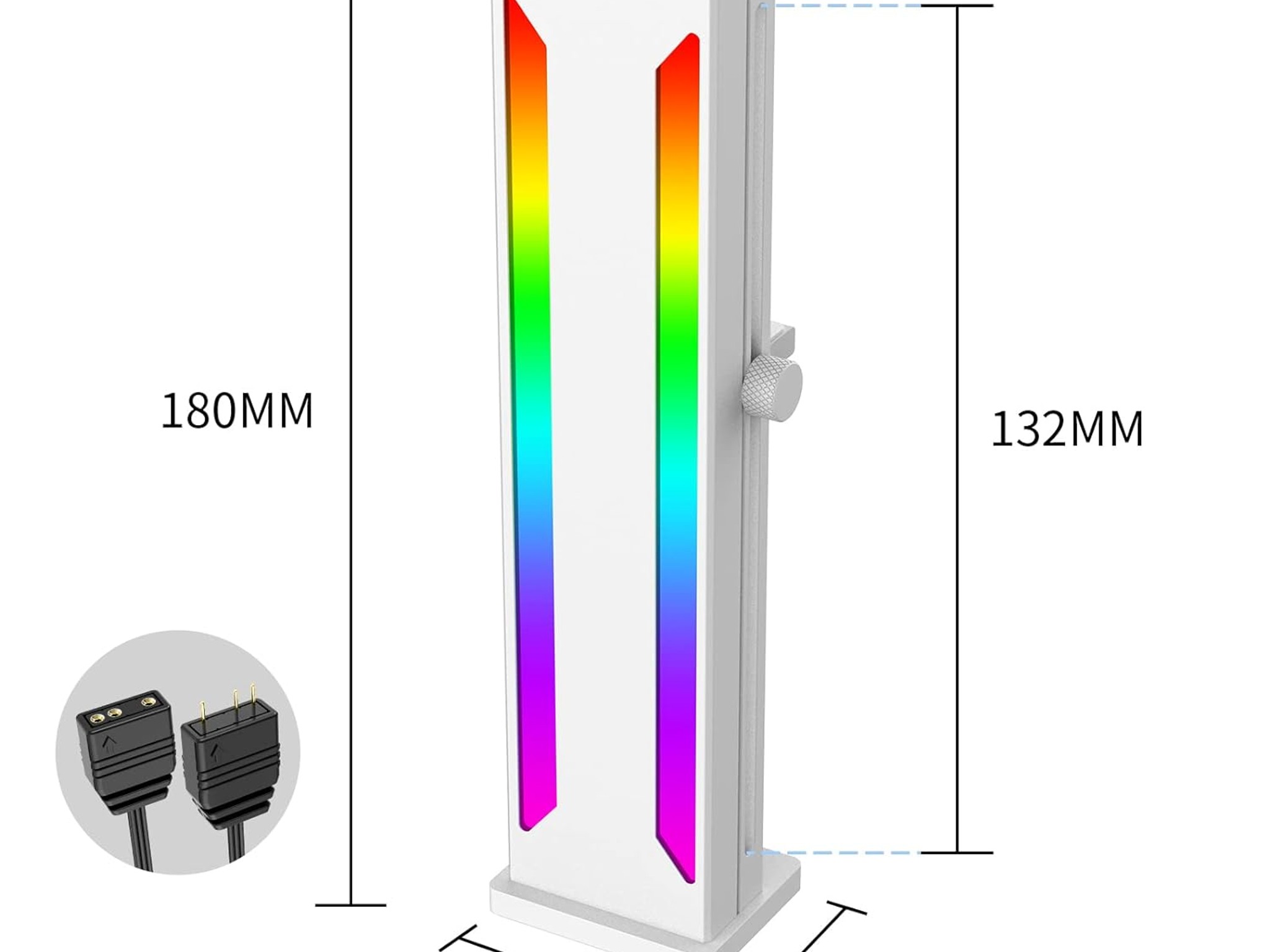iHTP 5V 3-Pin White ARGB GPU Anti-Sag Brace Holder