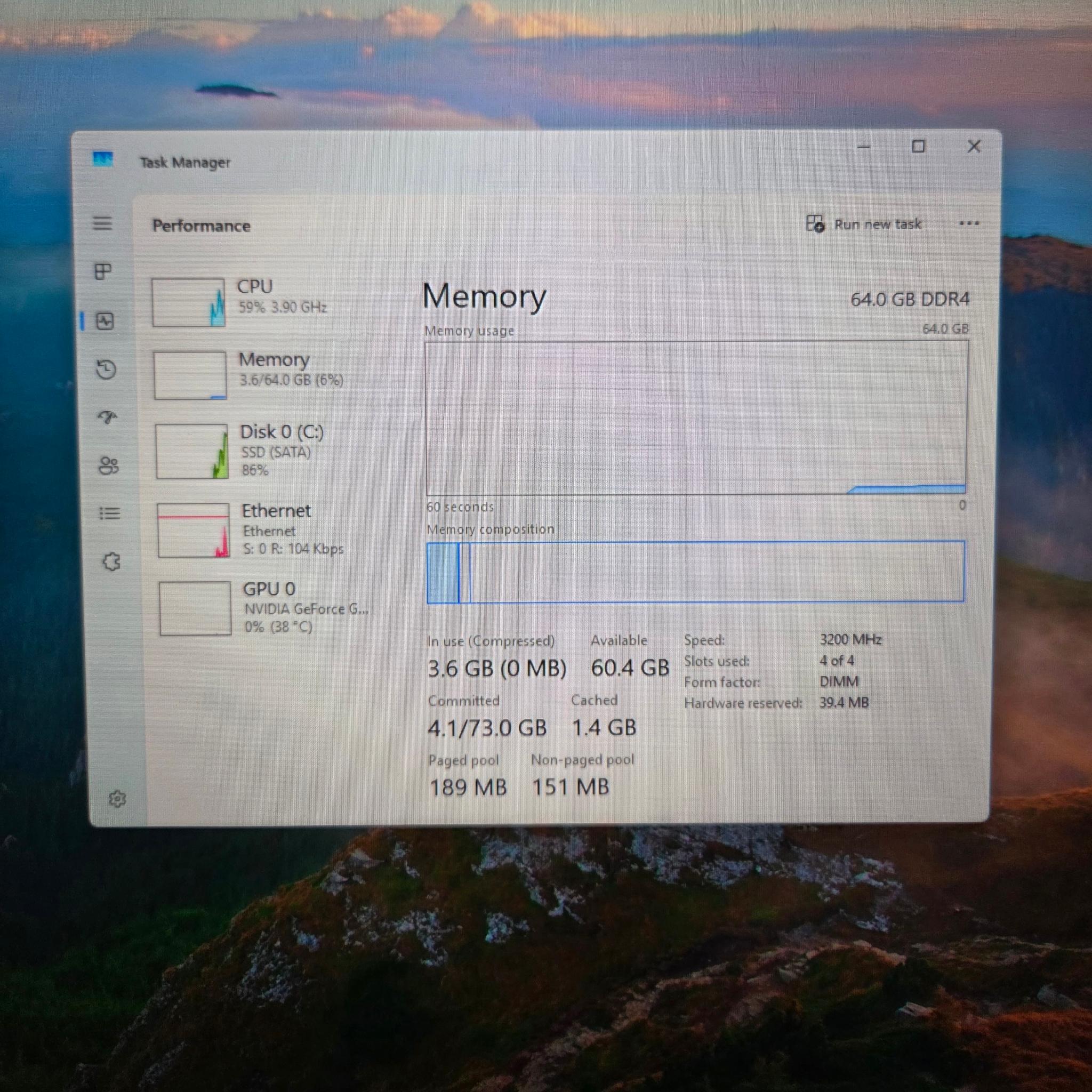 PNY XLR8 64 GB DDR4 (4x16) 3200Mhz