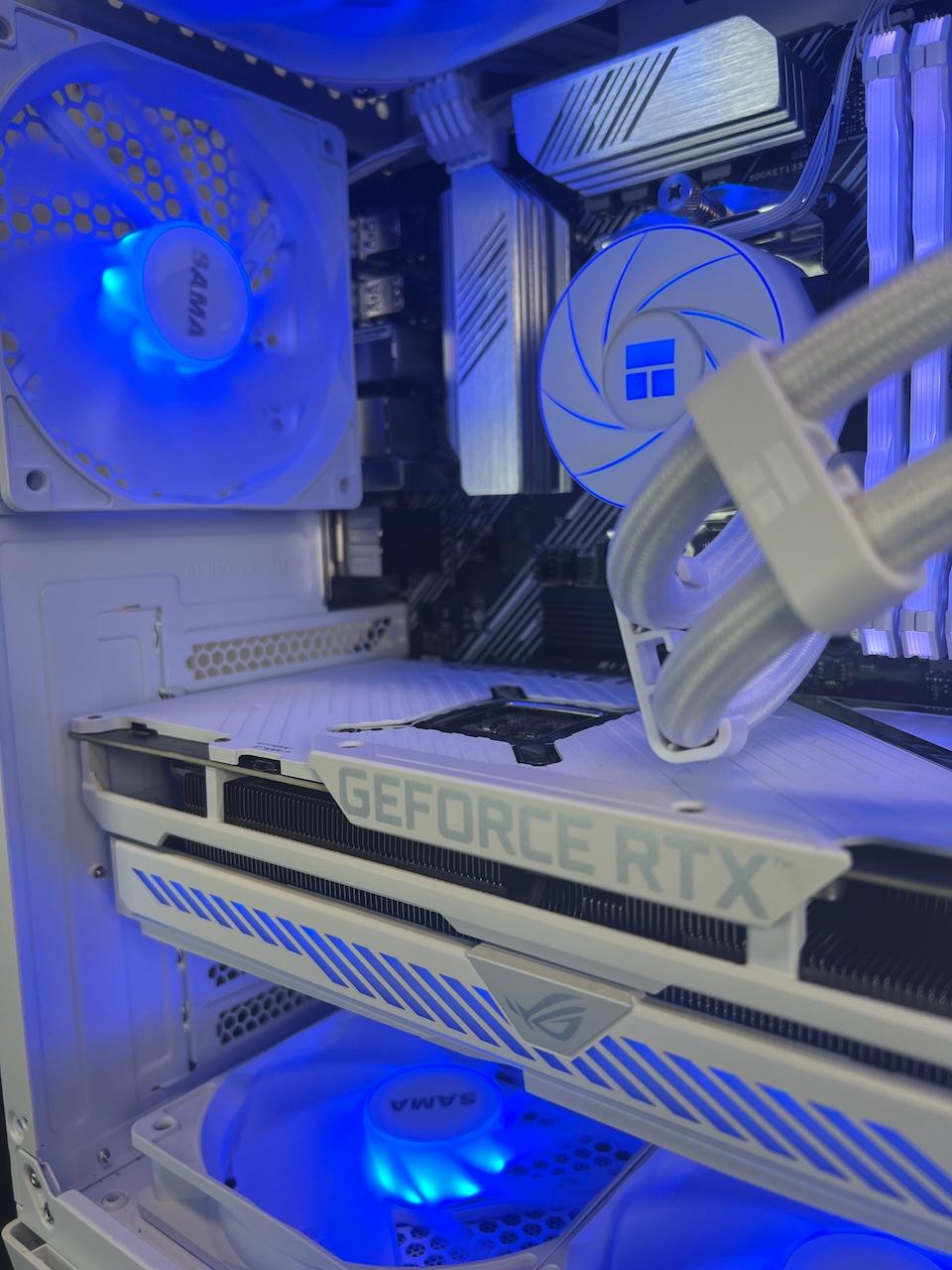 Liquid Cooled Ryzen 7 5800X ROG Strix RTX 3070 32GB RAM 1 TB WIFI5 Win 11