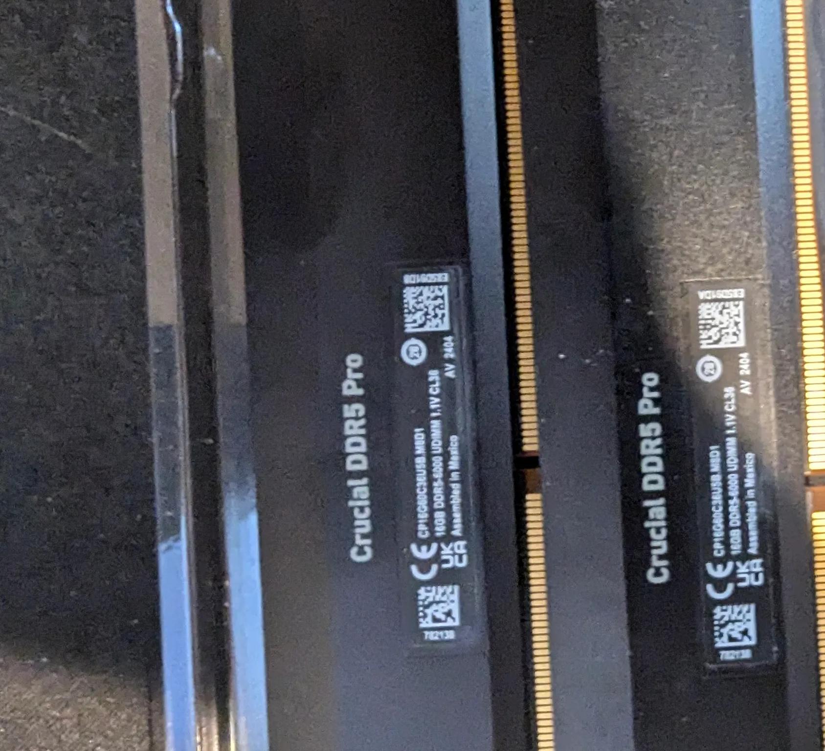 Crucial DDR5 6000Mhz CL36