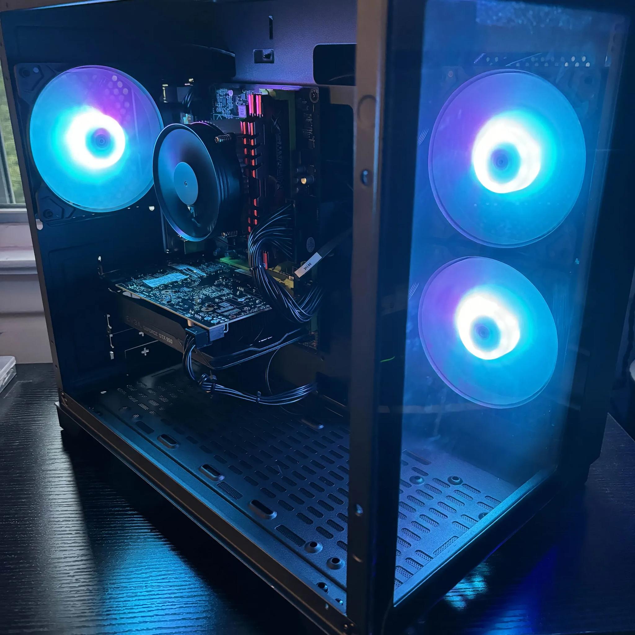 GAMING PC i5 16GB NVIDIA GTX 950 RGB Lighting RGB Fans Computer