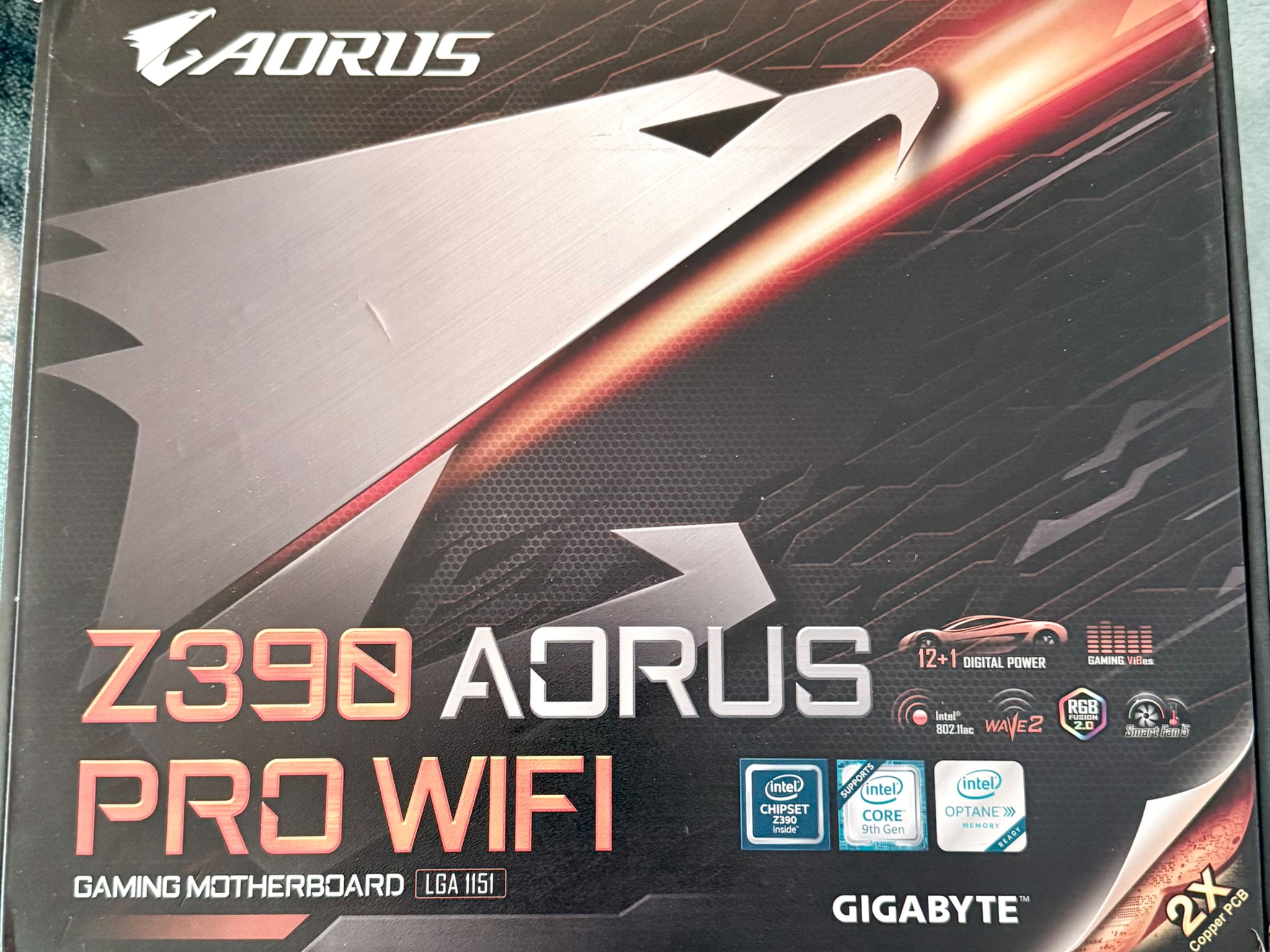 Z390 AORUS PRO WIFI W/ INTEL CORE 9900K PROCESSOR