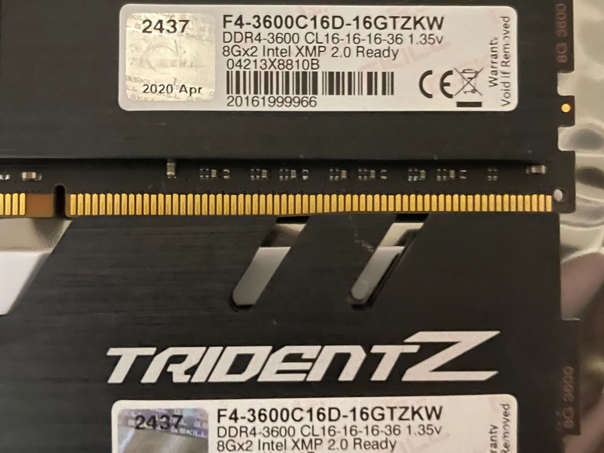 DDR4 16Gb 3600Mhz G.Skill Trident Z