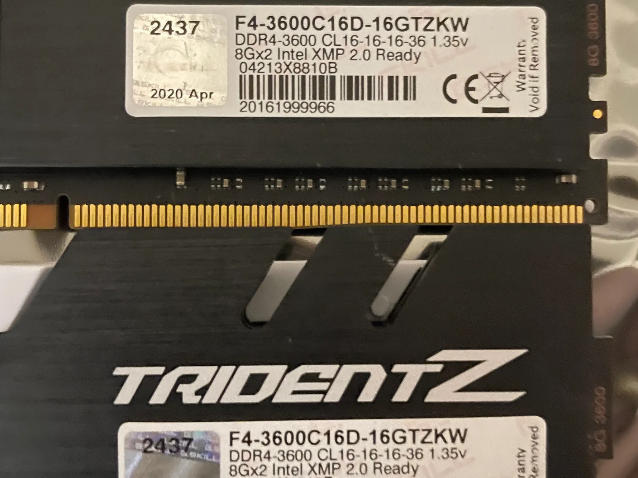 DDR4 16Gb 3600Mhz G.Skill Trident Z