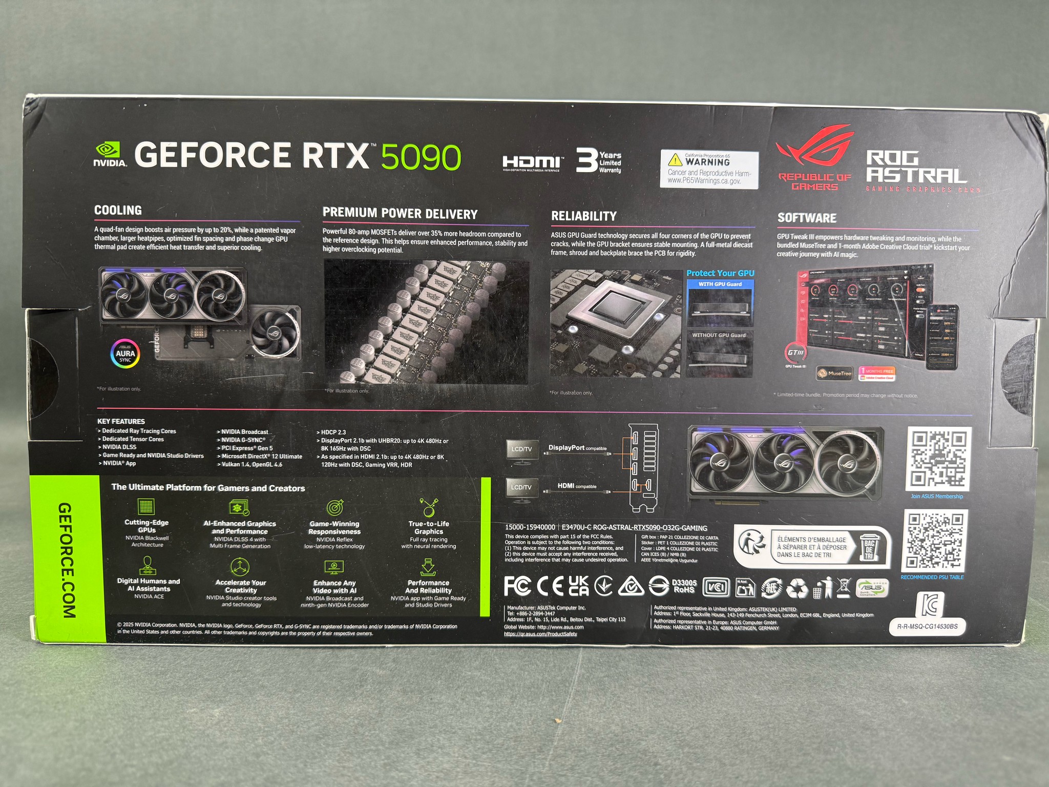 ASUS ROG Astral GeForce RTX 5090 32GB GDDR7 OC Edition